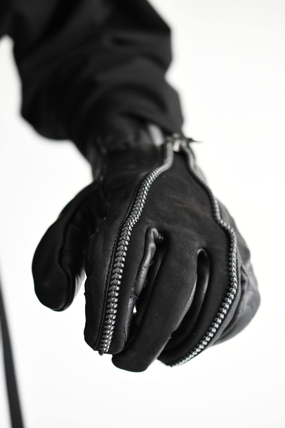 Horse Leather  ZIP Globe"Black"/ホースレザージップグローブ"ブラック"