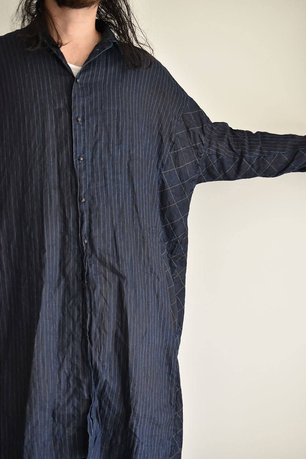《ラスト1点!!》Indigo Dyed Long Shirt/インディゴダイロングシャツ