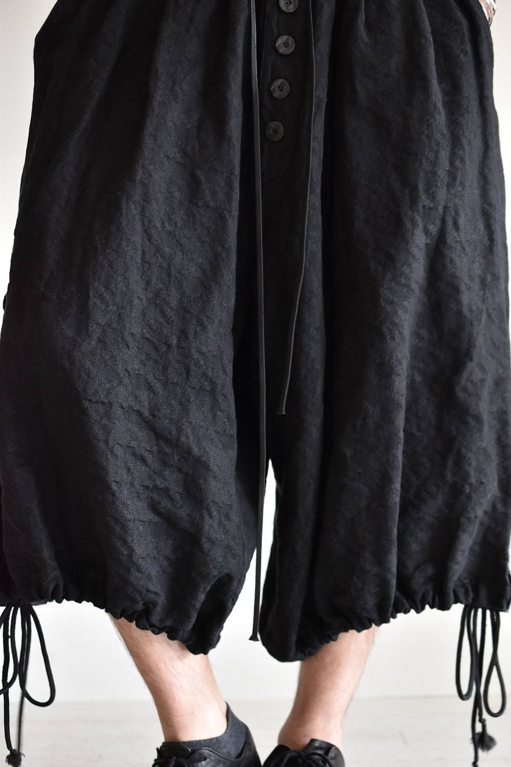 《ラスト1点!!》Jacquard Bloon Wide Pants"Black" / ジャガードワイドバルーンパンツ"ブラック"