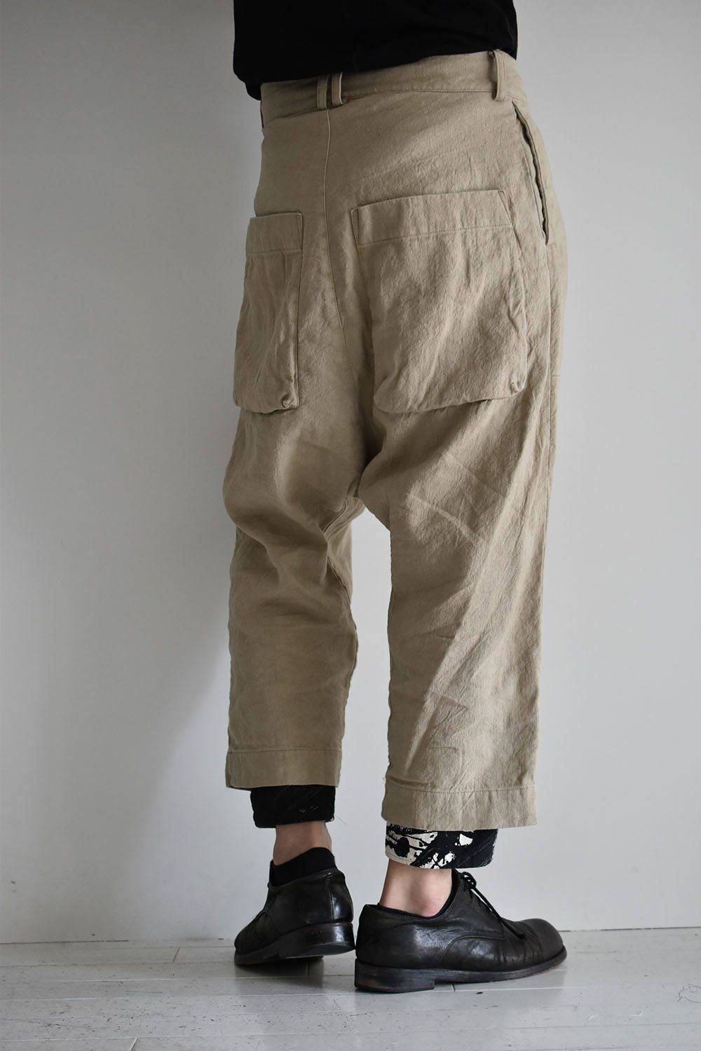Sarouel Wide Layerd Pants"Beige×Print"/サルエルワイドレイヤードパンツ"ベージュ×プリント"
