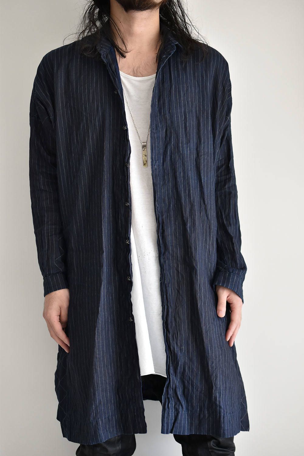 《ラスト1点!!》Indigo Dyed Long Shirt/インディゴダイロングシャツ