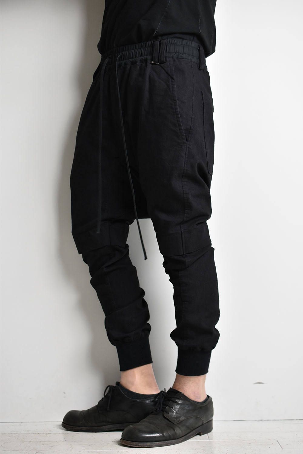 《ラスト1点!!》Sarrouel Stretch Denim Jogger Pants "Black"/サルエルストレッチデニムジョーガーパンツ"ブラック"