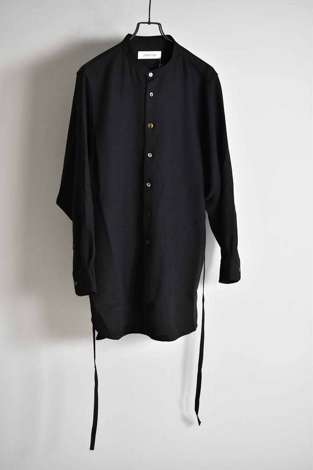 《ラスト1点!!》String Band Collar Shirt "Black"/ストリングバンドカラーシャツ"ブラック"