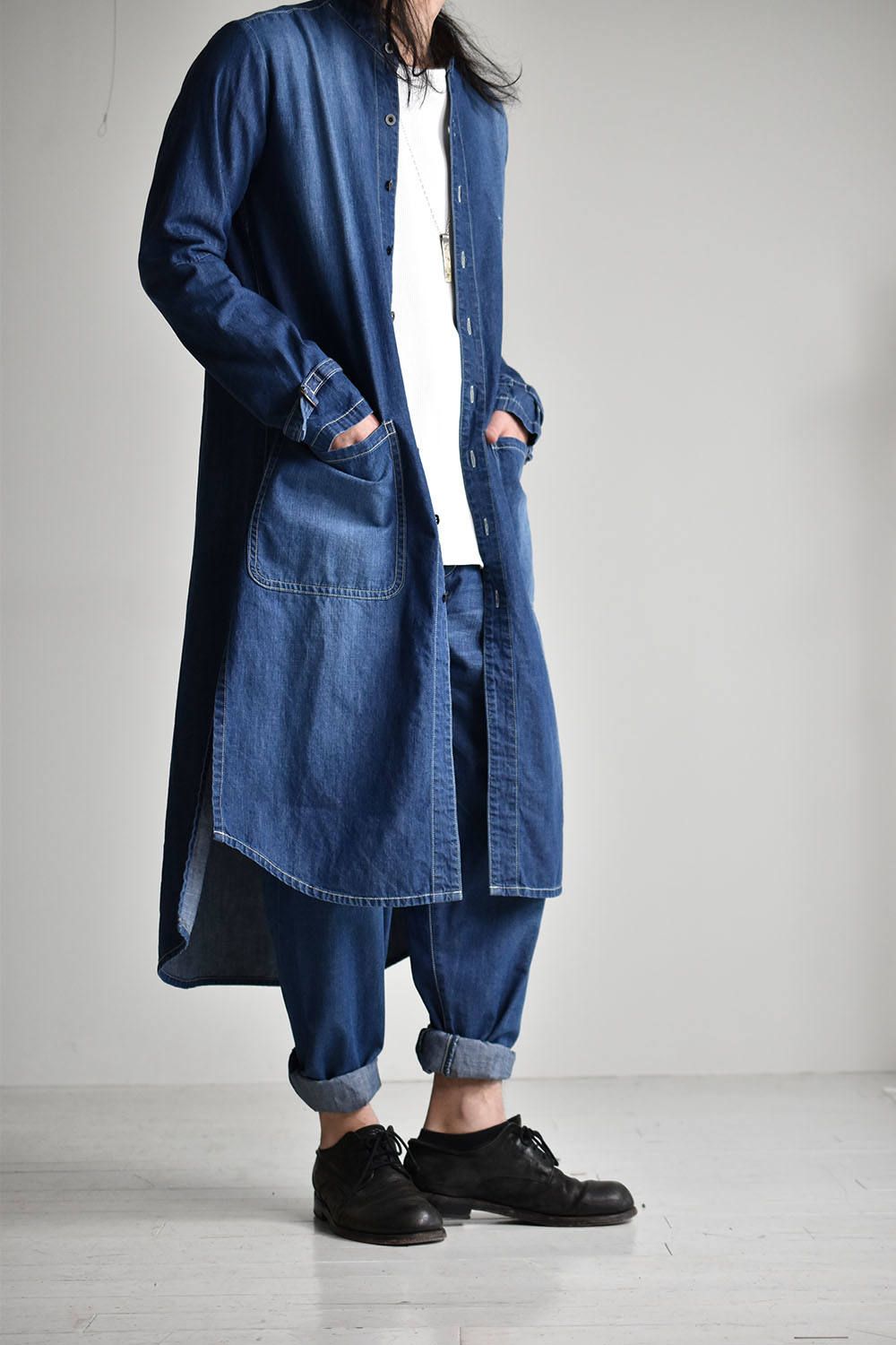 Denim Long Shirt Jaket"Indigo"/デニムロングシャツジャケット"インディゴ"