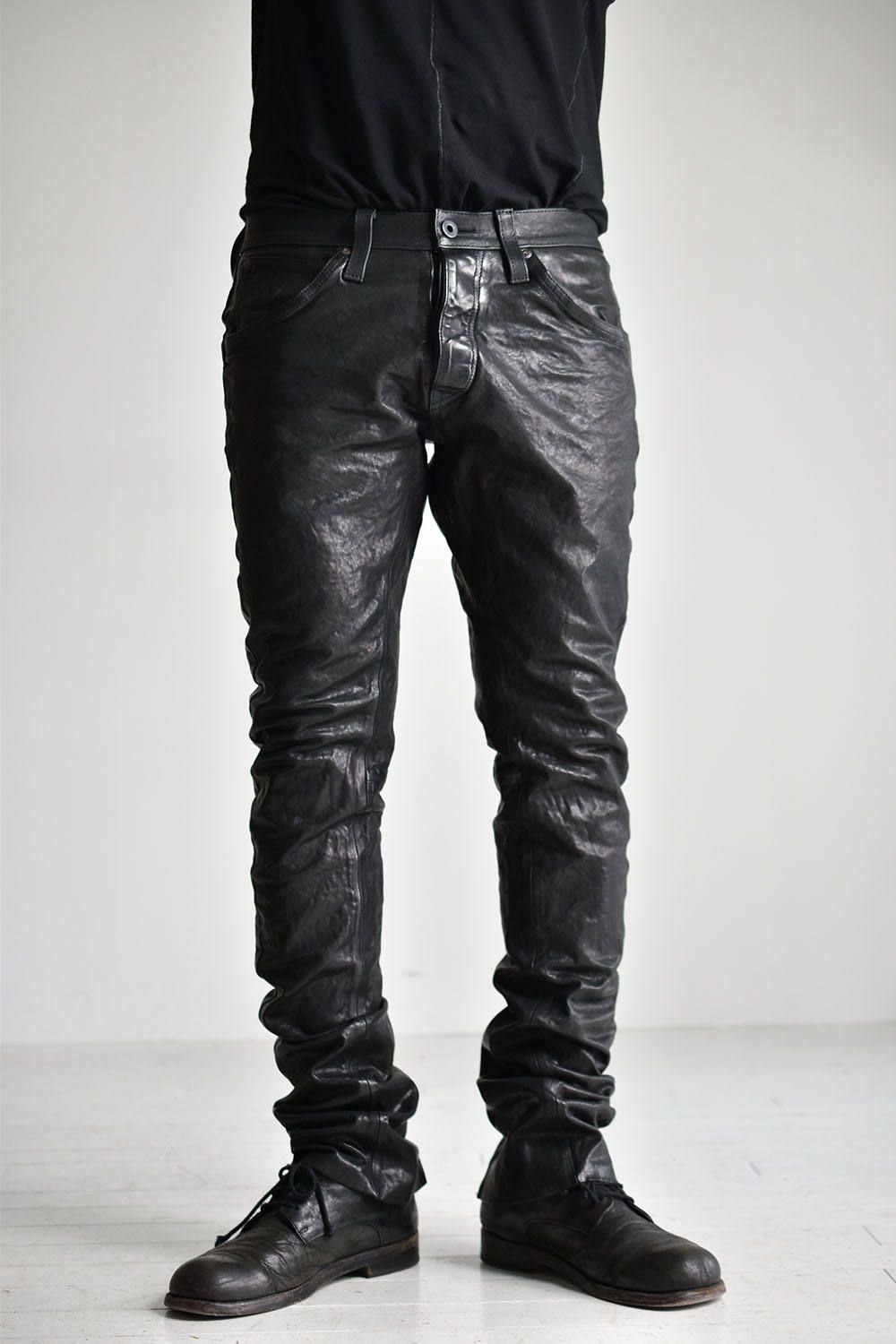 Italian Shoulder Leather Pants