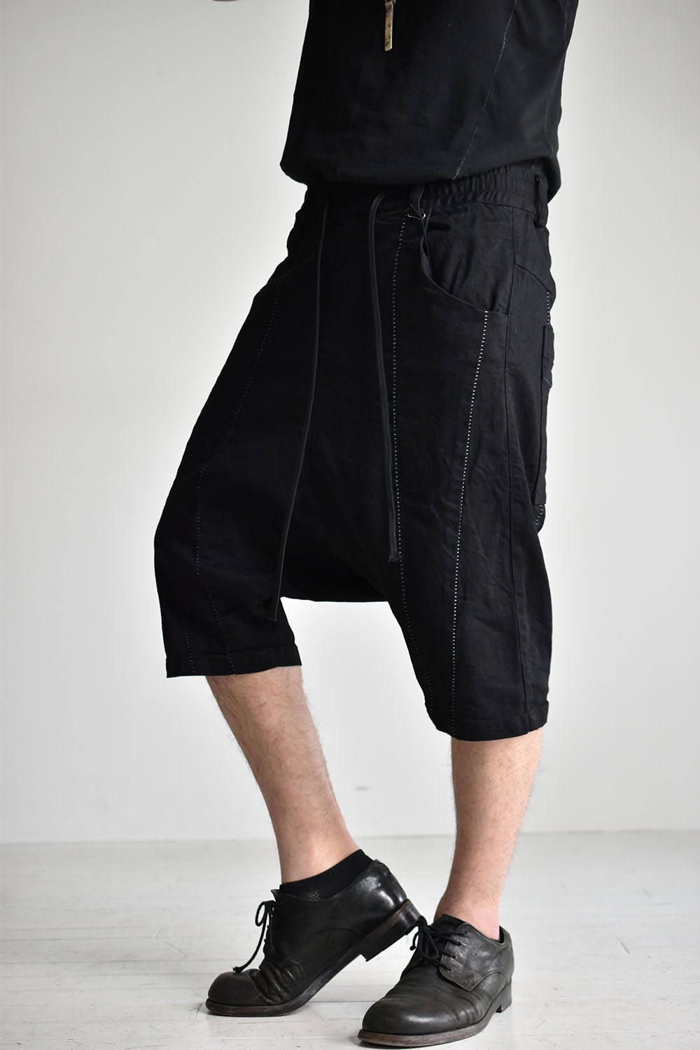 《ラスト1点!!》Denim Sarrouel Shorts"Black"/ デニムサルエルショーツ"ブラック"