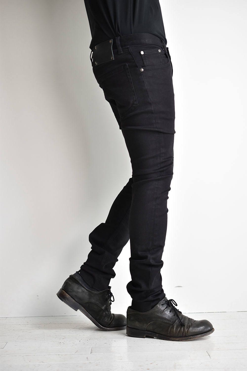 《再入荷》ISKO MADE IN ITALY DENIM SUPER-SKINNY 2"Black"/スーパースキニーデニム"ブラック"