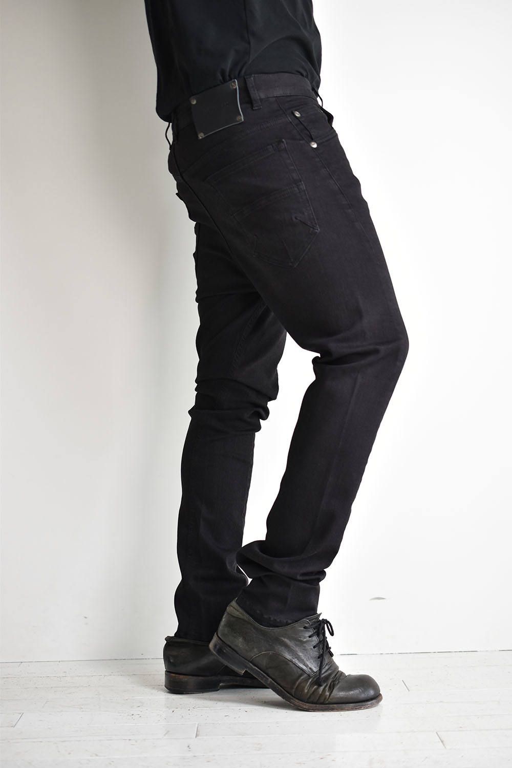 ISKO MADE IN ITALY DENIM SEMI-SARROUEL"Black"/セミサルエルデニム"ブラック"