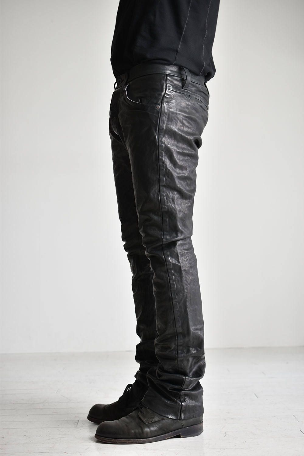 ISAMU KATAYAMA BACKLASH - Italian Shoulder Leather Pants