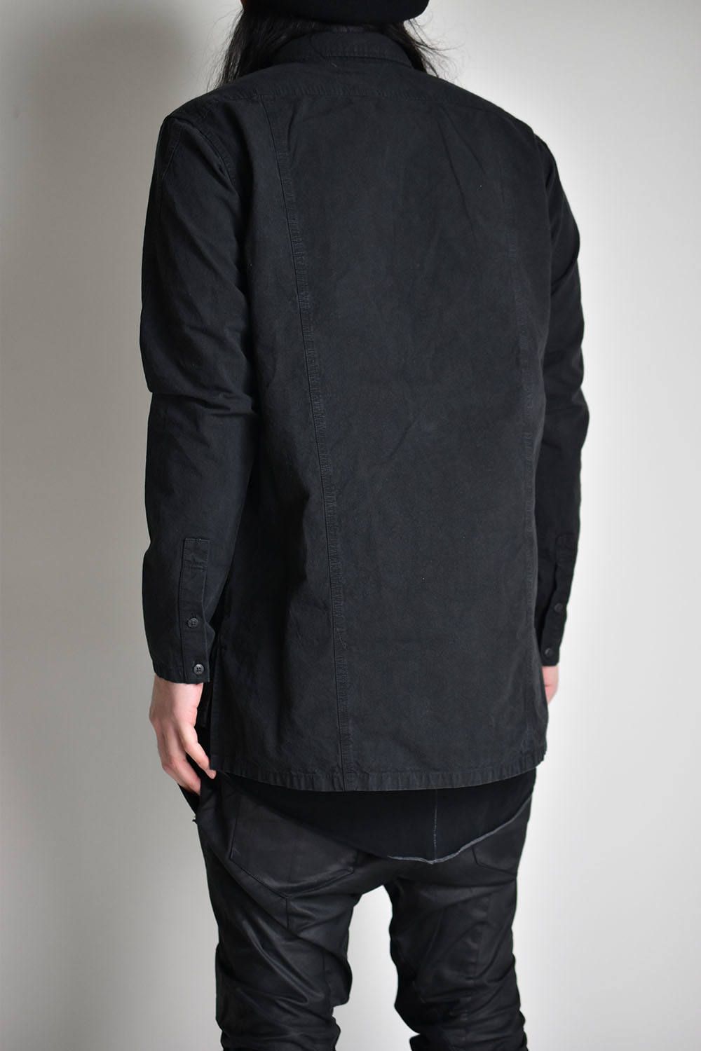 Switching Shirts Pullover"Black"/スウィッチングシャツプルオーバー"ブラック"