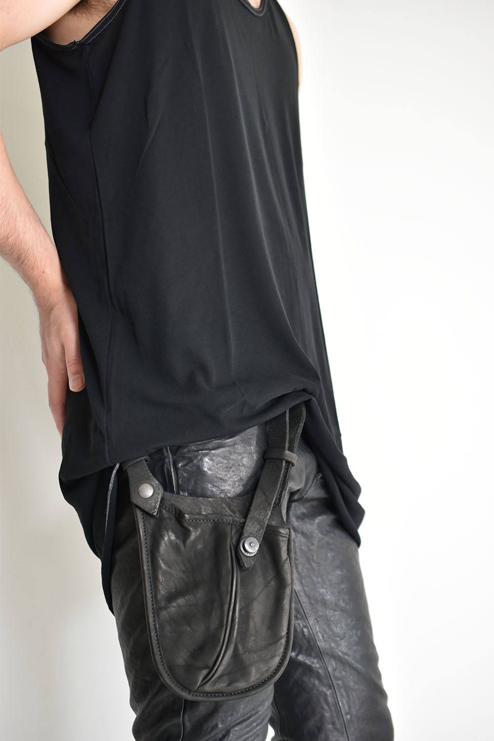 Double Shoulder Waste Bag"Black"/ダブルショルダーウエストバッグ"ブラック"
