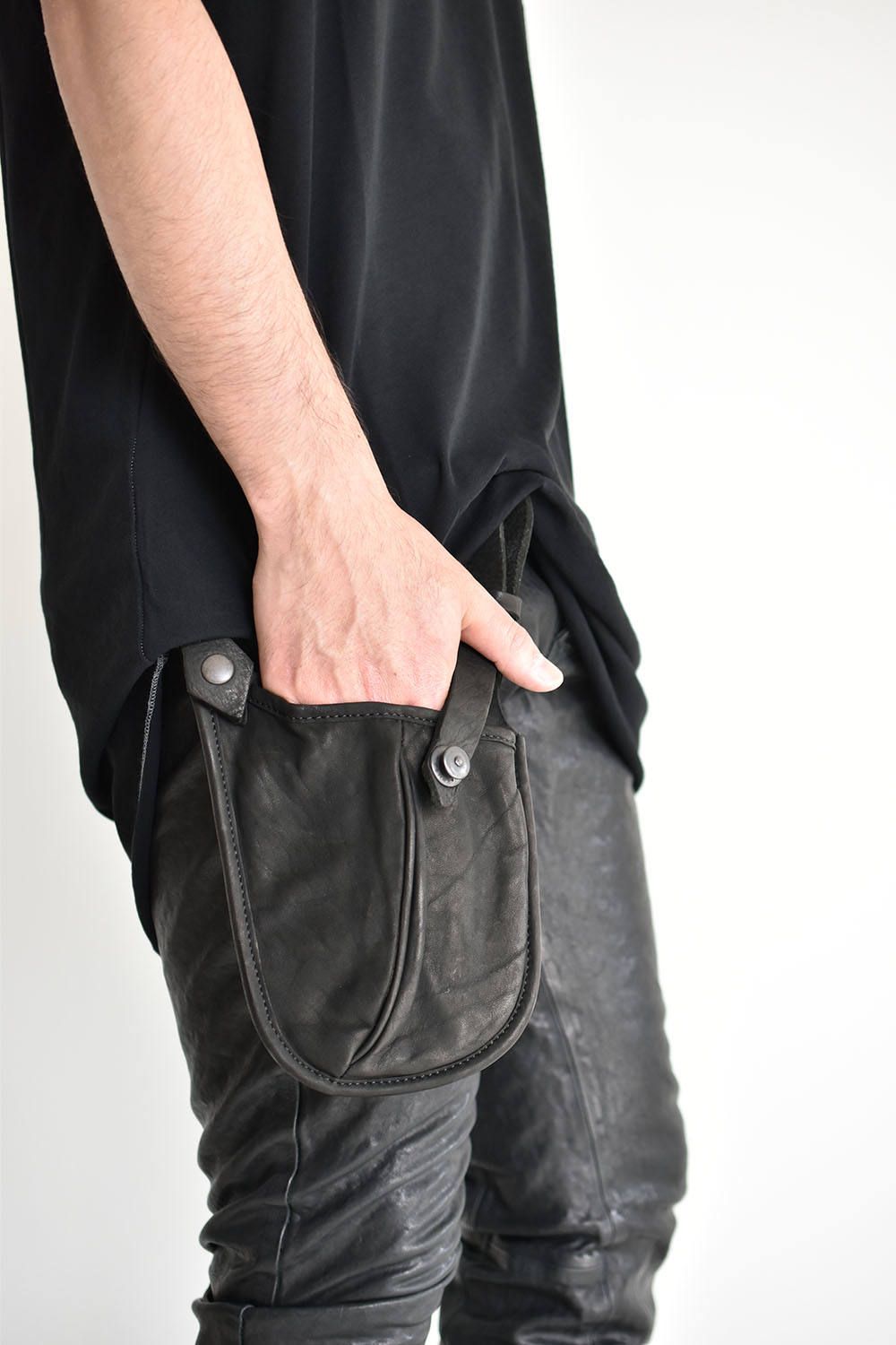 Double Shoulder Waste Bag"Black"/ダブルショルダーウエストバッグ"ブラック"