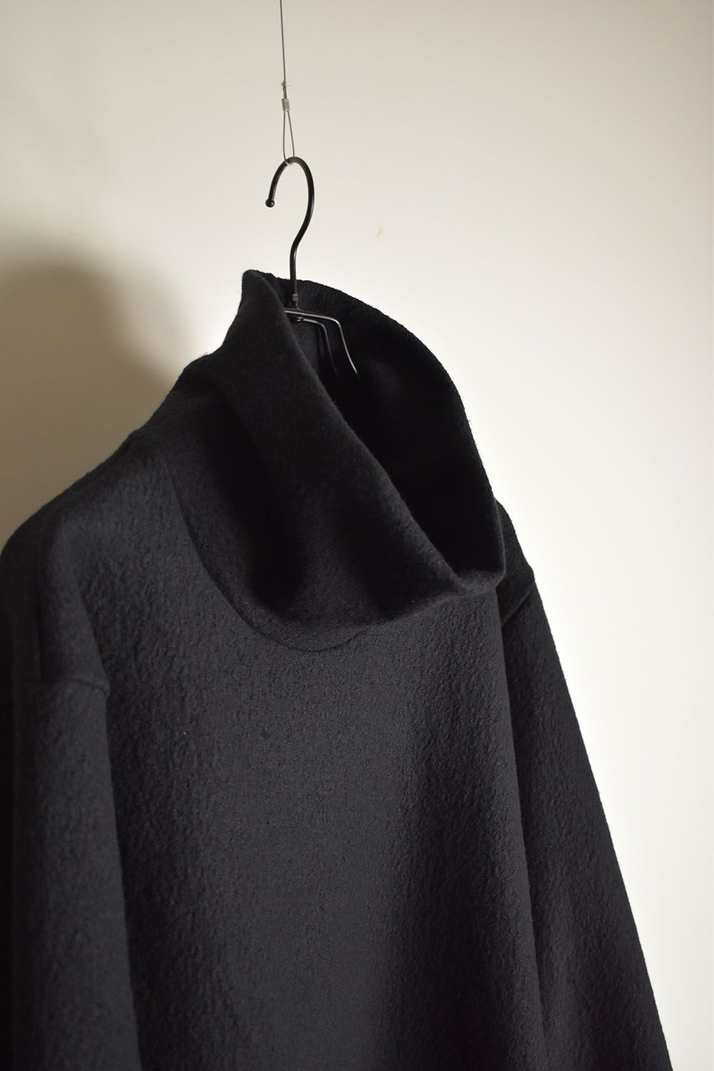 High Neck Long Pullover"Black"/ ハイネックロングプルオーバー"ブラック"