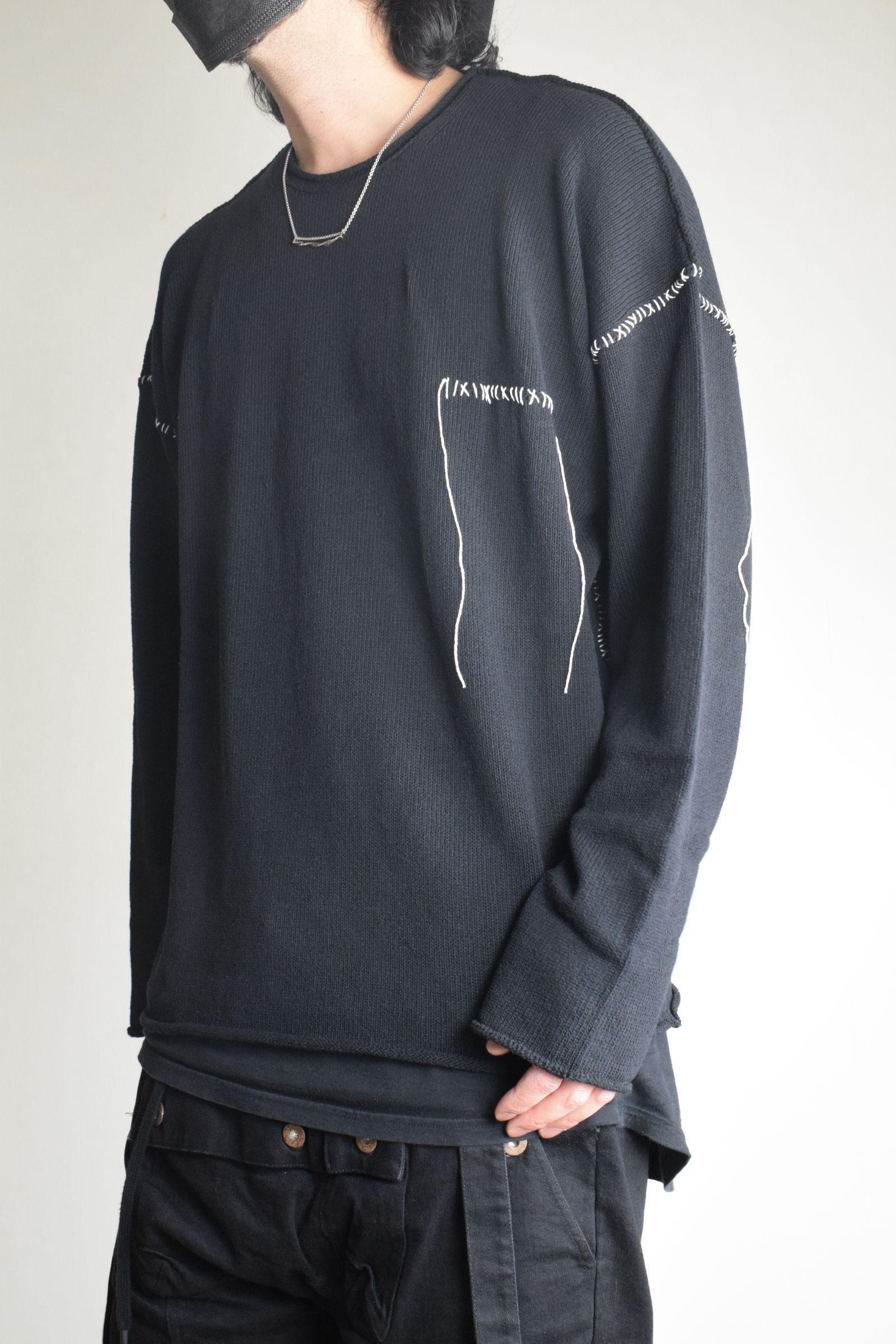 Stitch knit "Black" / ステッチニット"ブラック"