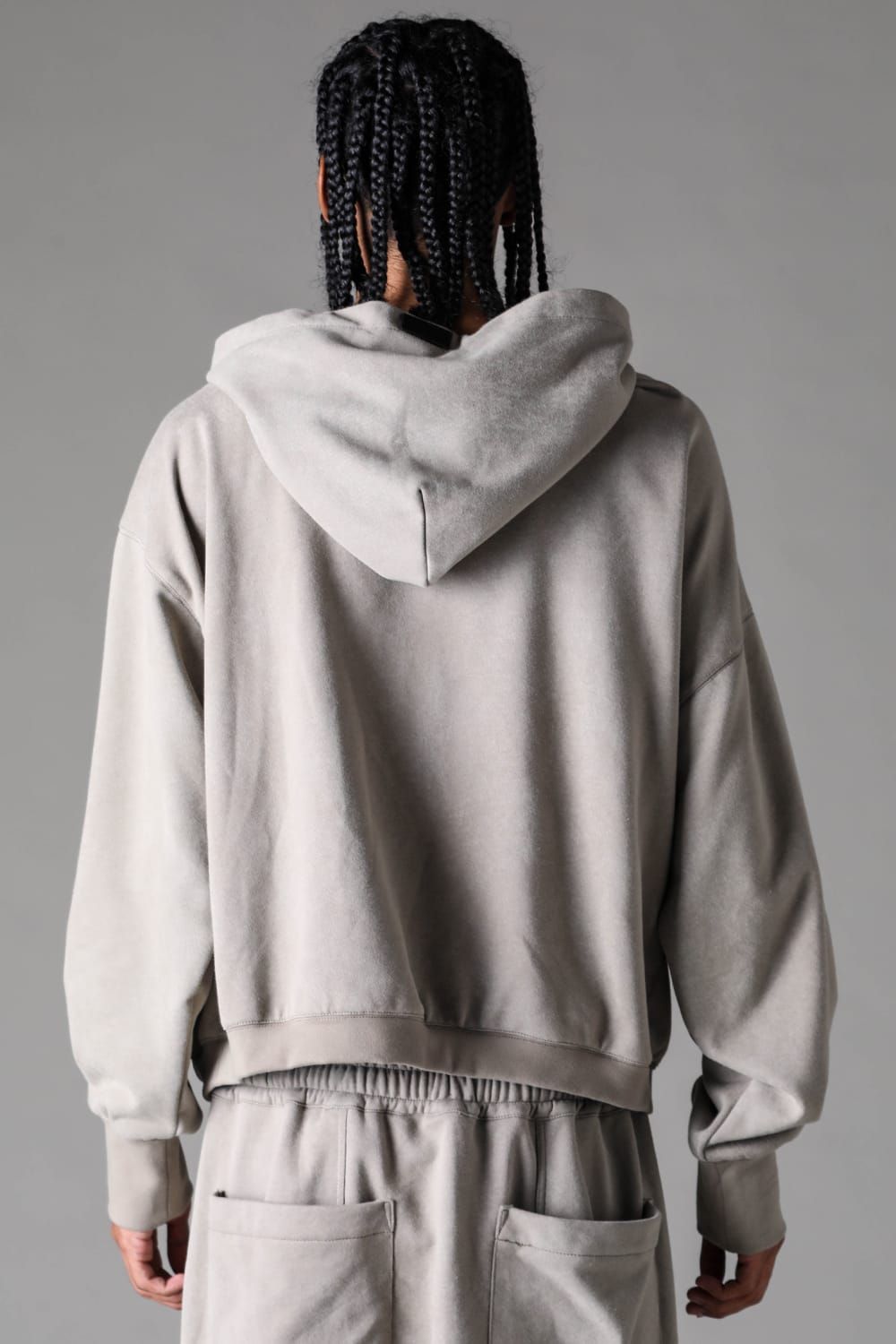 《2027SS先行予約》French Terry Pullover Hoodie "Black / Grey / L.Beige"/ フレンチテリー裏毛プルオーバーフーディ"ブラック / グレー /ライトベージュ"
