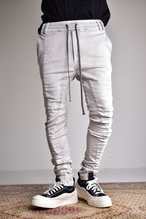 Dust Dyed Anatomical Fitted Long Pants"White"/ダストダイアナトミカルフィットロングパンツ"ホワイト"
