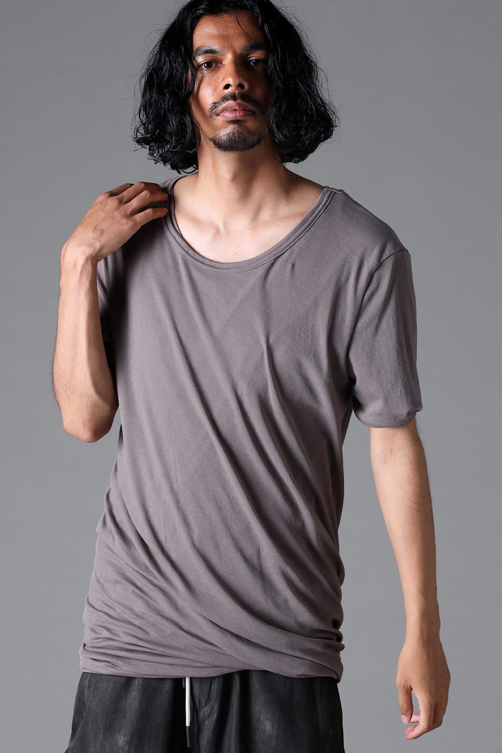 《2026SS先行予約》Twist Layered Tee"Black / Cream /White /Stone /Brown" / ツイストレイヤードTee"ブラック/クリーム/ホワイト/ストーン/ブラウン"