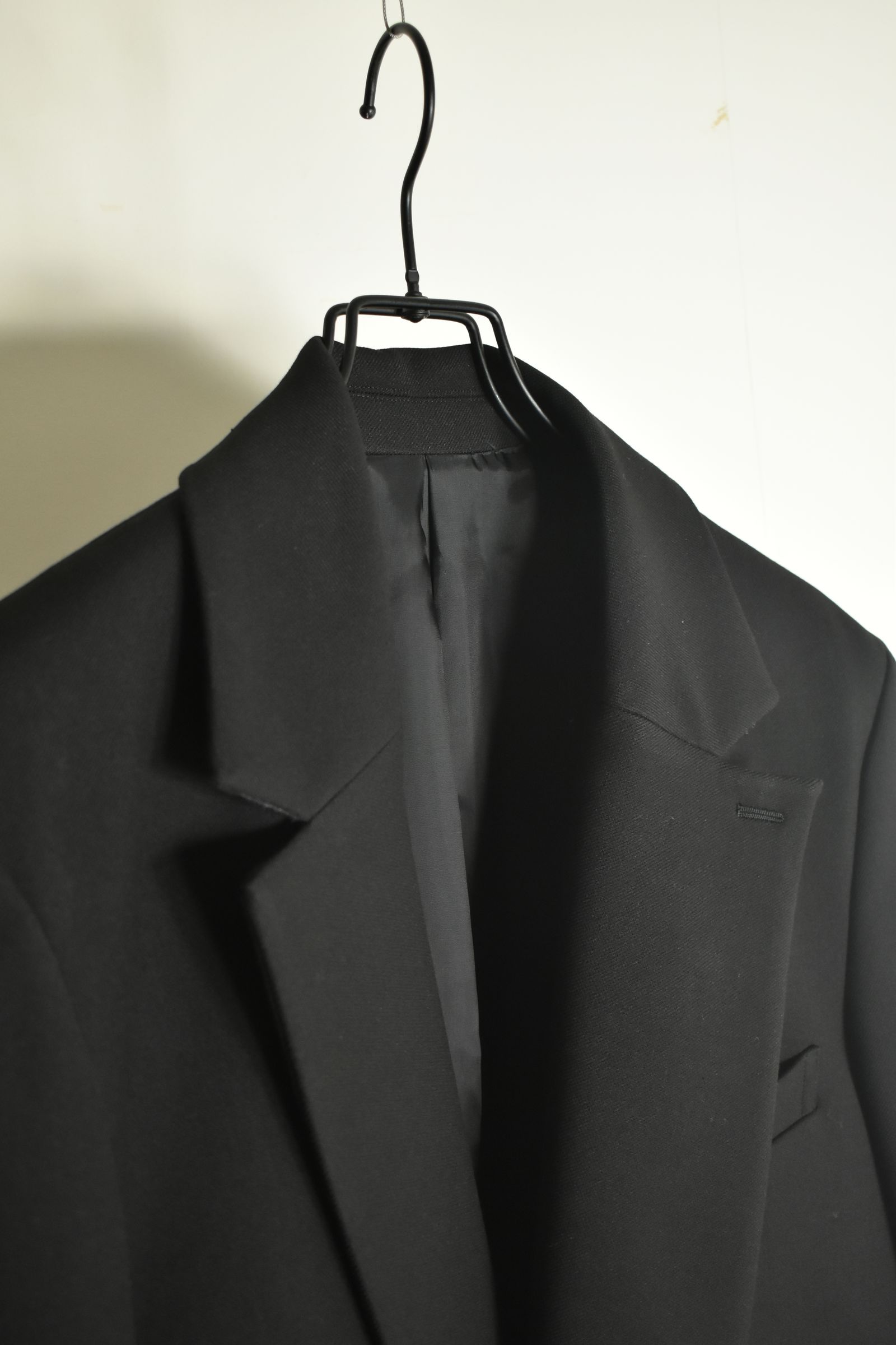 Notch Lapel Double Breasted Tailored Jacket "Black" / ノッチドラペルダブルブレストテーラードジャケット"ブラック"