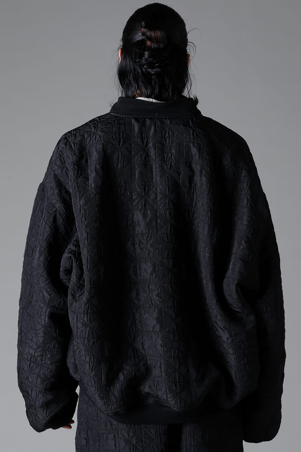 《2025AW先行予約》Geometry Jumbo Hooded MA-1 Blouson"Black" / ジオメトリージャンボフーデッドMA-1ブルゾン"ブラック"