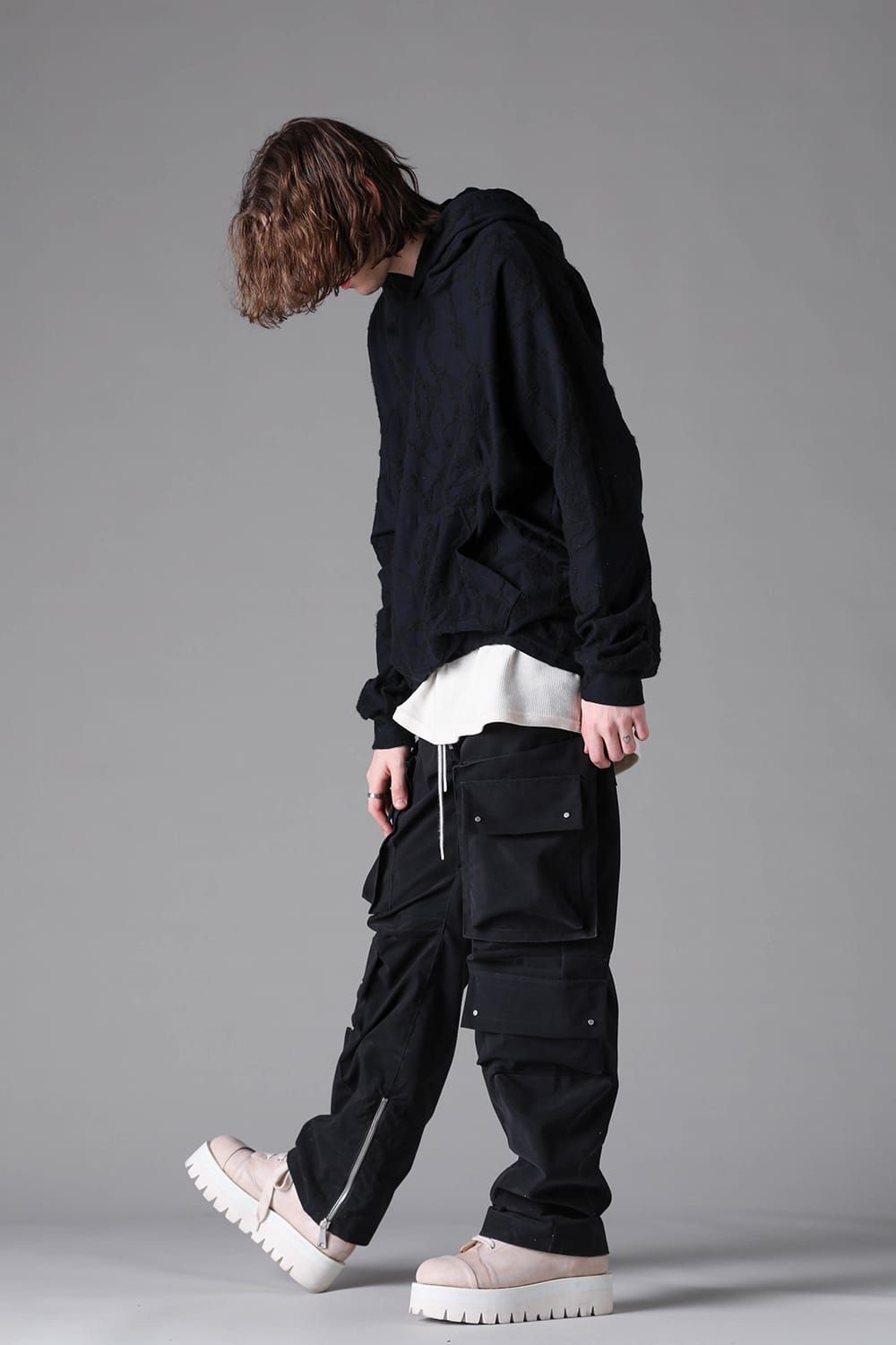 《2026AW先行予約》Dolman Hoodie Pullover"Black" ドルマンフーディプルオーバー"ブラック"