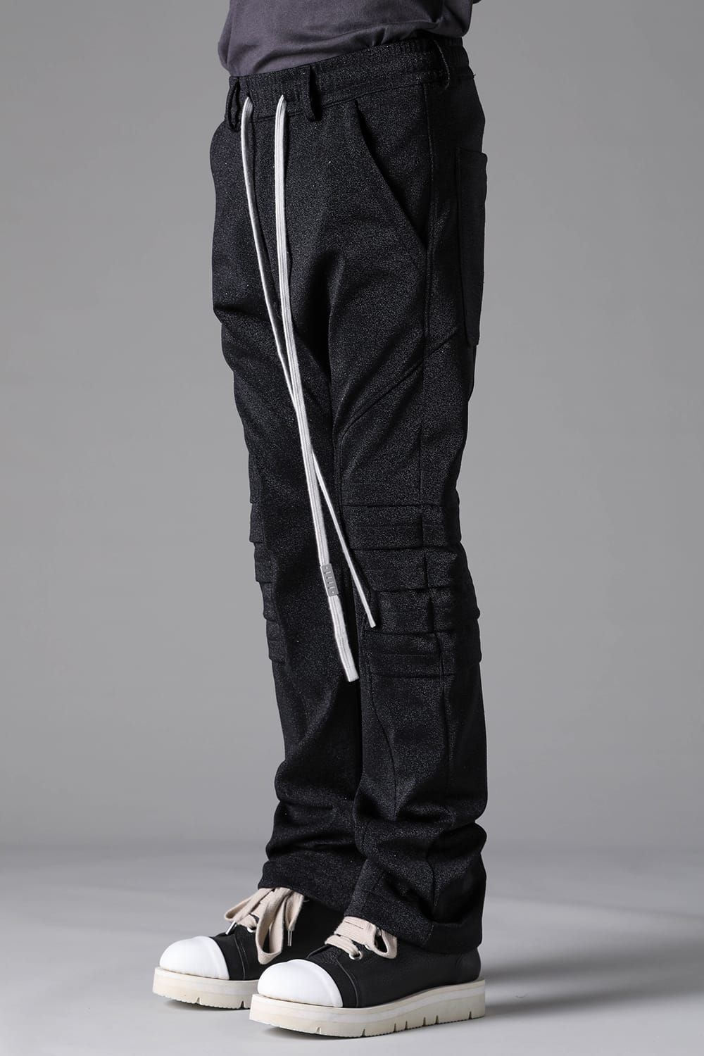 《2026AW先行予約》Lurex Muti Panel Flared Pants"Black" / ルレックスマルチパネルフレアパンツ"ブラック"