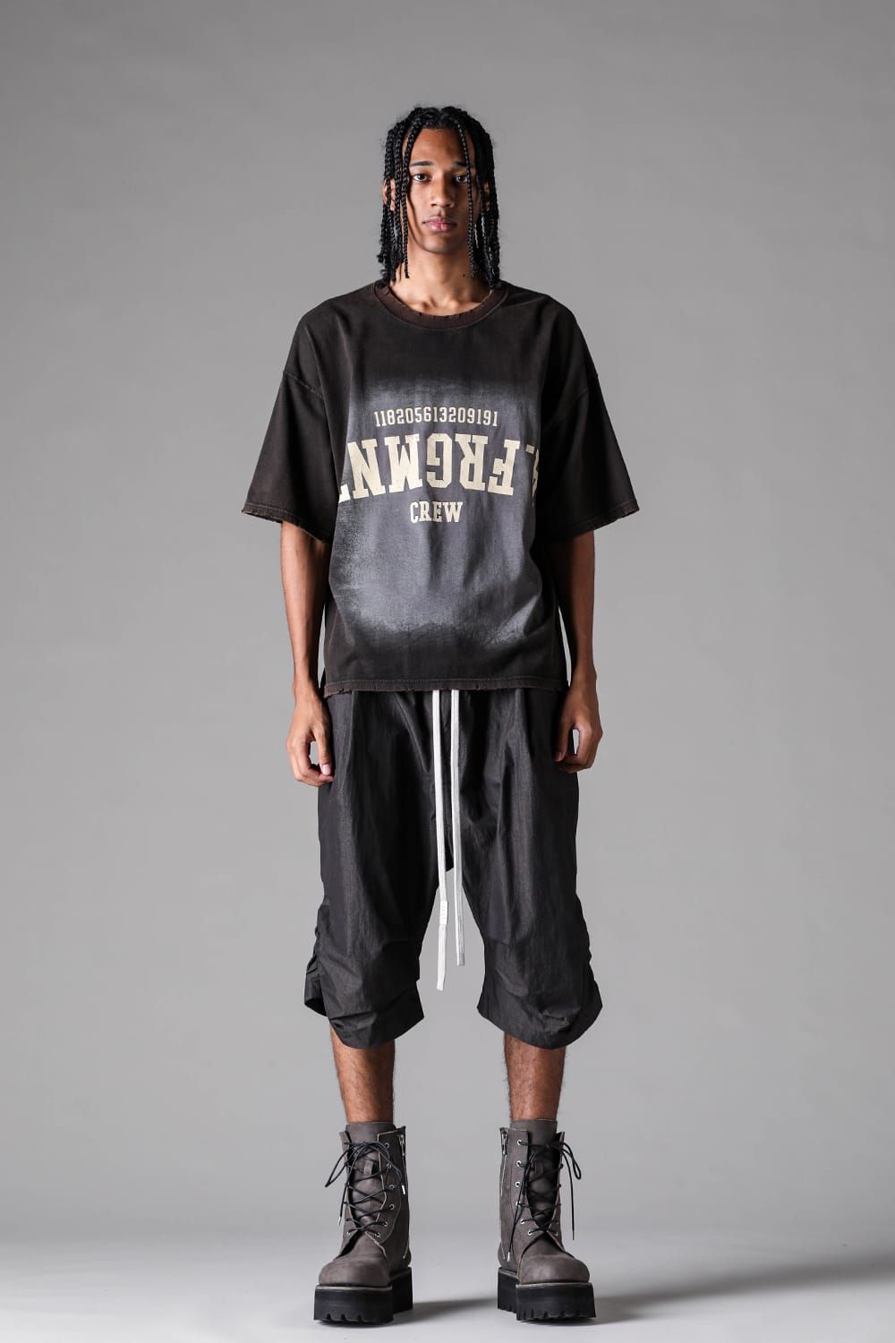 《2027SS先行予約》Cotton Nylon Side Gather Shorts"Black" / コットンナイロンサイドギャザーショーツ"ブラック"