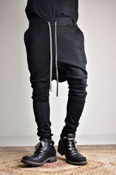 《2025AW先行予約》Stretch Denim SarouelSkinny"Black" / ストレッチデニムサルエルスキニー"ブラック"