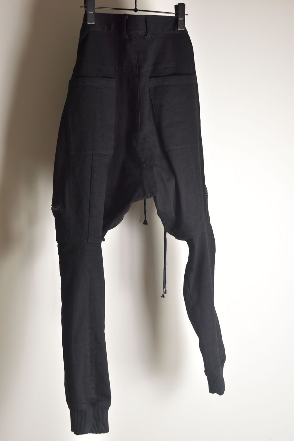 Stretch Denim Salopette Pocket Cargo Jogger Pants "Black" / ストレッチデニムサロペットポケットカーゴジョグパンツ"ブラック"