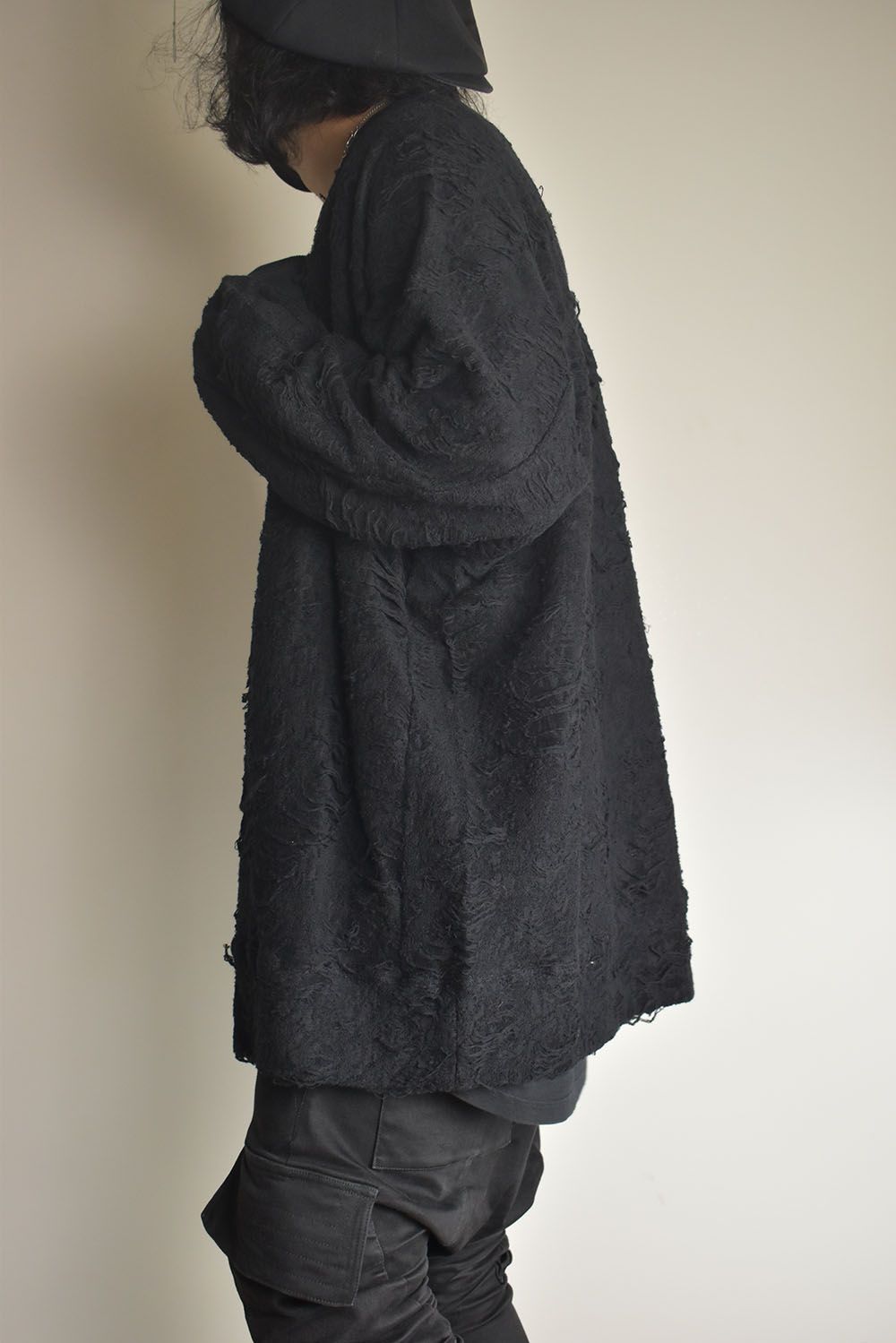 Damage Pile Dolman Top"Black" / ダメージパイル ドルマントップ"ブラック"