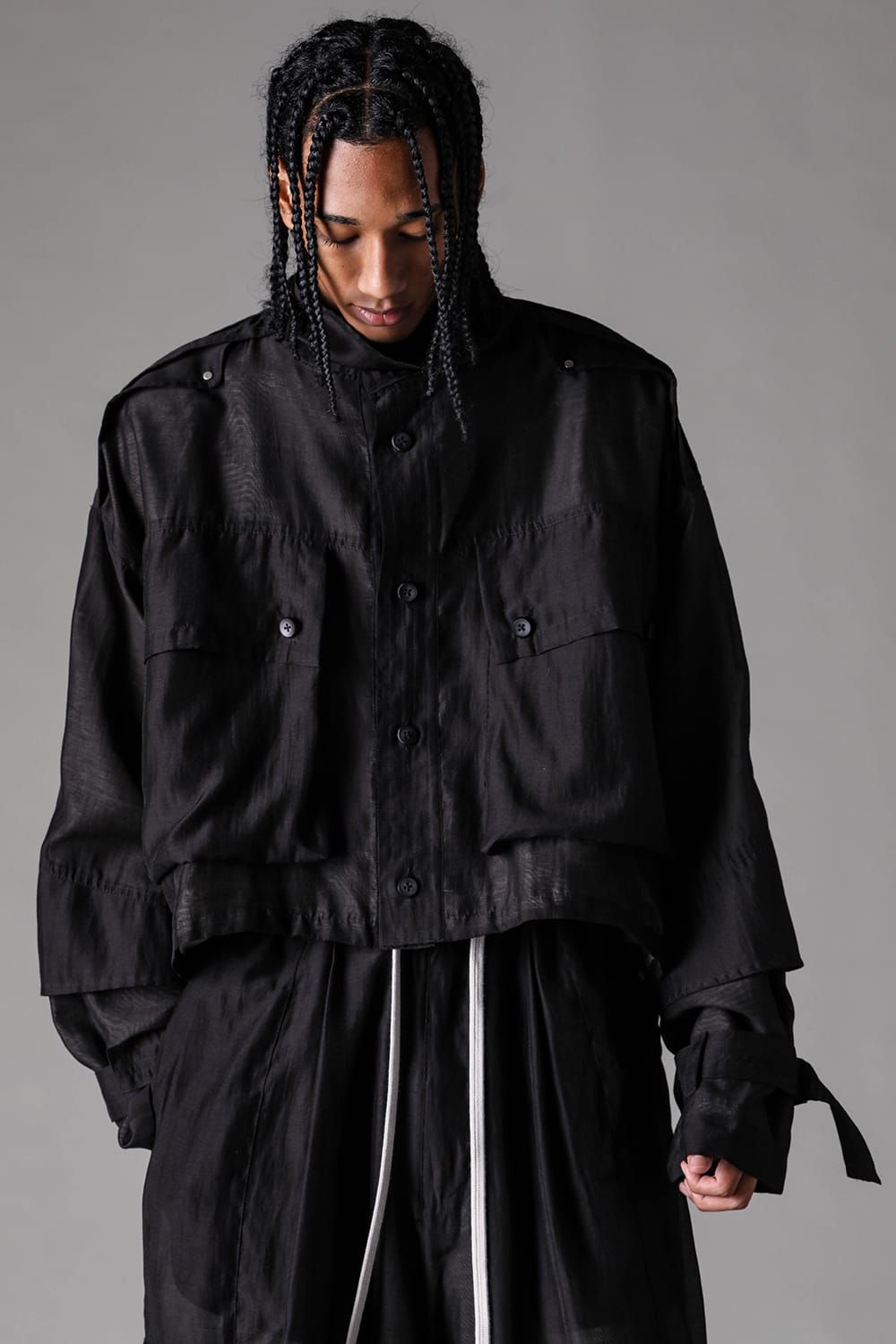 《2027SS先行予約》Stand Collar Blouson"Black" / スタンドカラーブルゾン"ブラック"