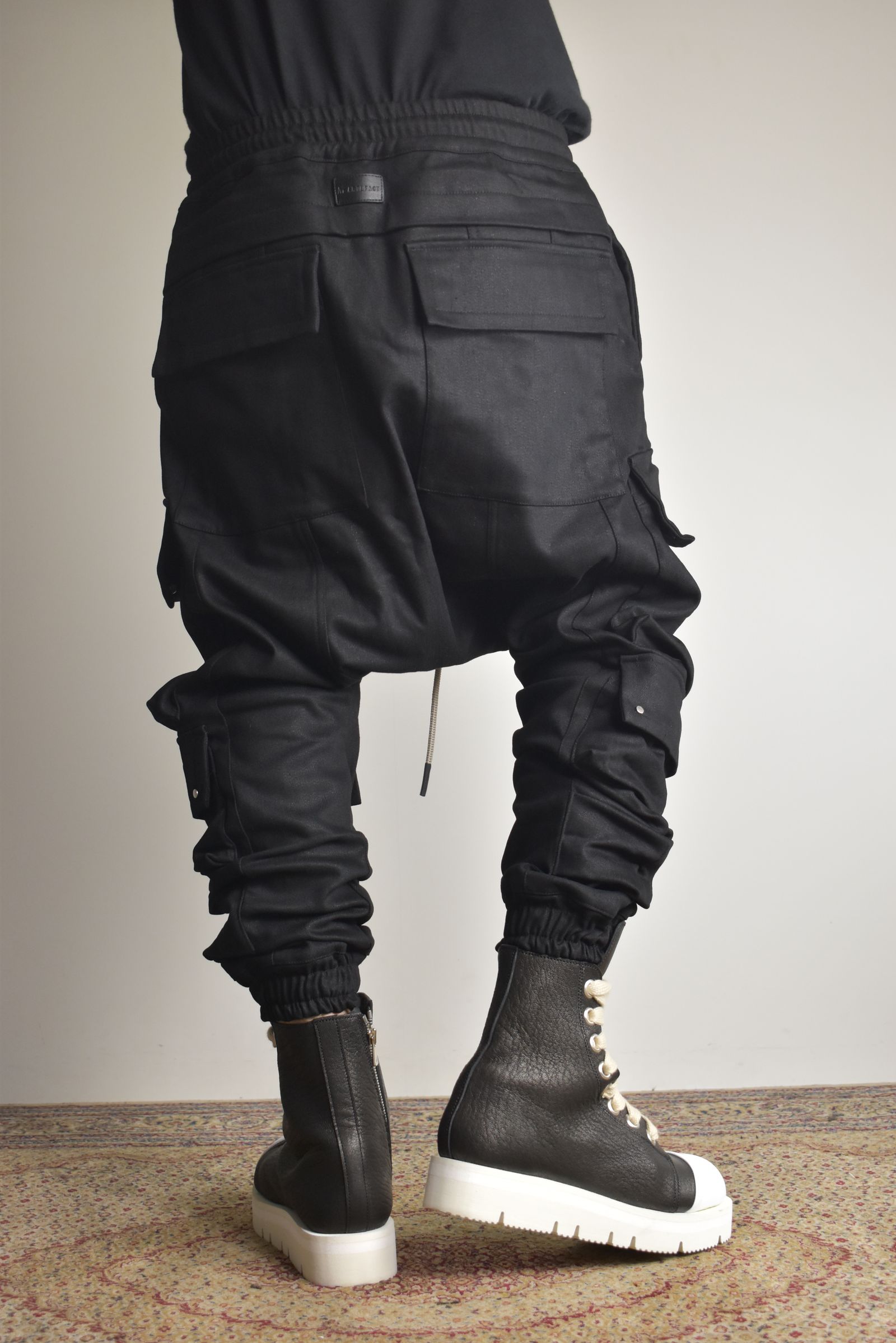 Bonding Sarouel Cargo Jogger Denim"Black" / ボンディングサルエルカーゴジョガーデニム"ブラック"