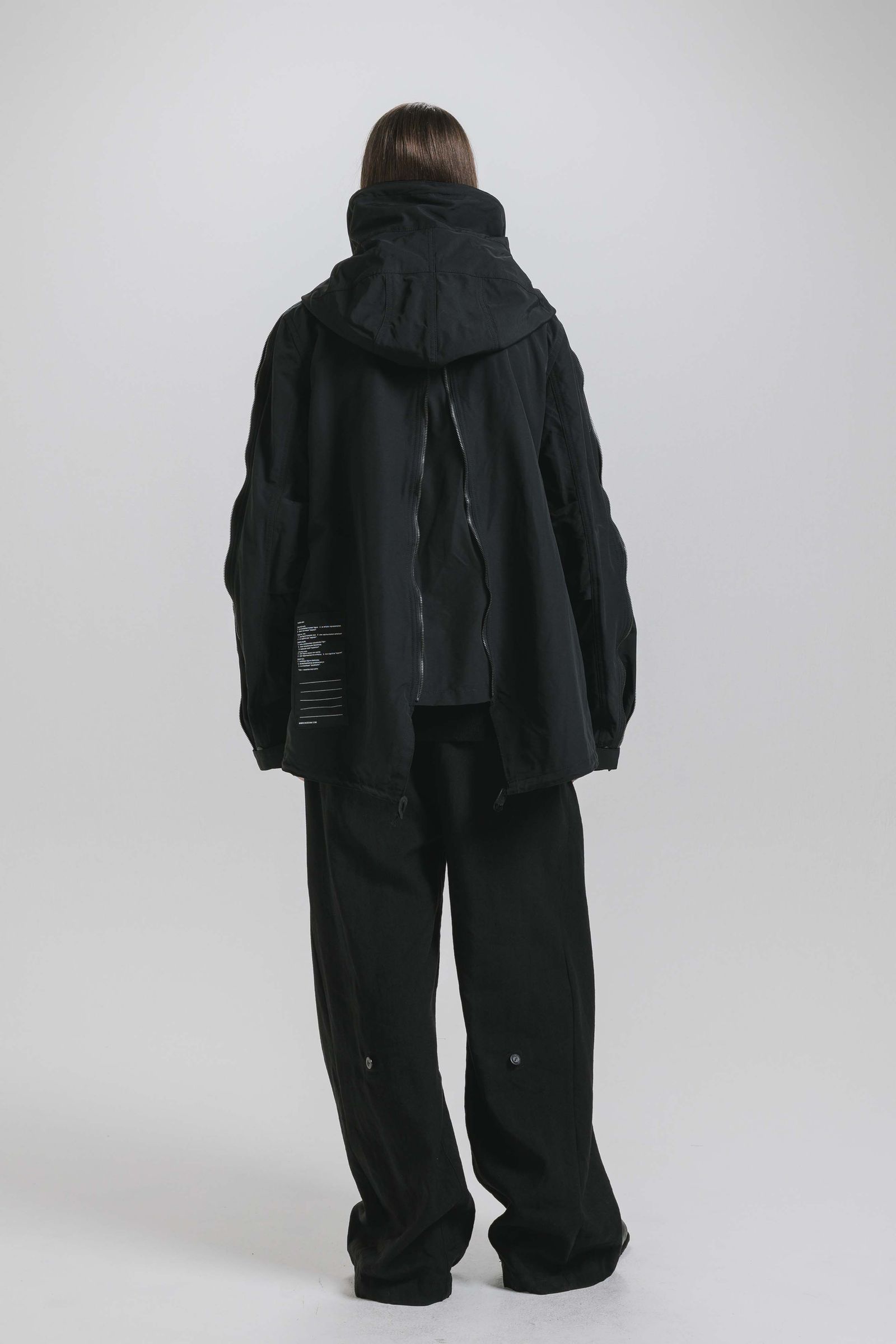 Multi Zip Short Mods Coat"Black" / マルチジップショートモッズコート"ブラック"
