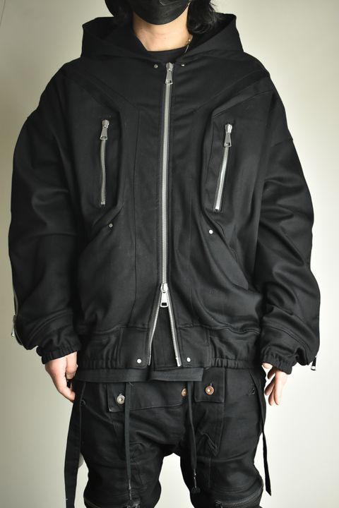 《2026AW先行予約》Denim Zip Hoodie Blouson"Black" / デニムジップフーディブルゾン"ブラック"