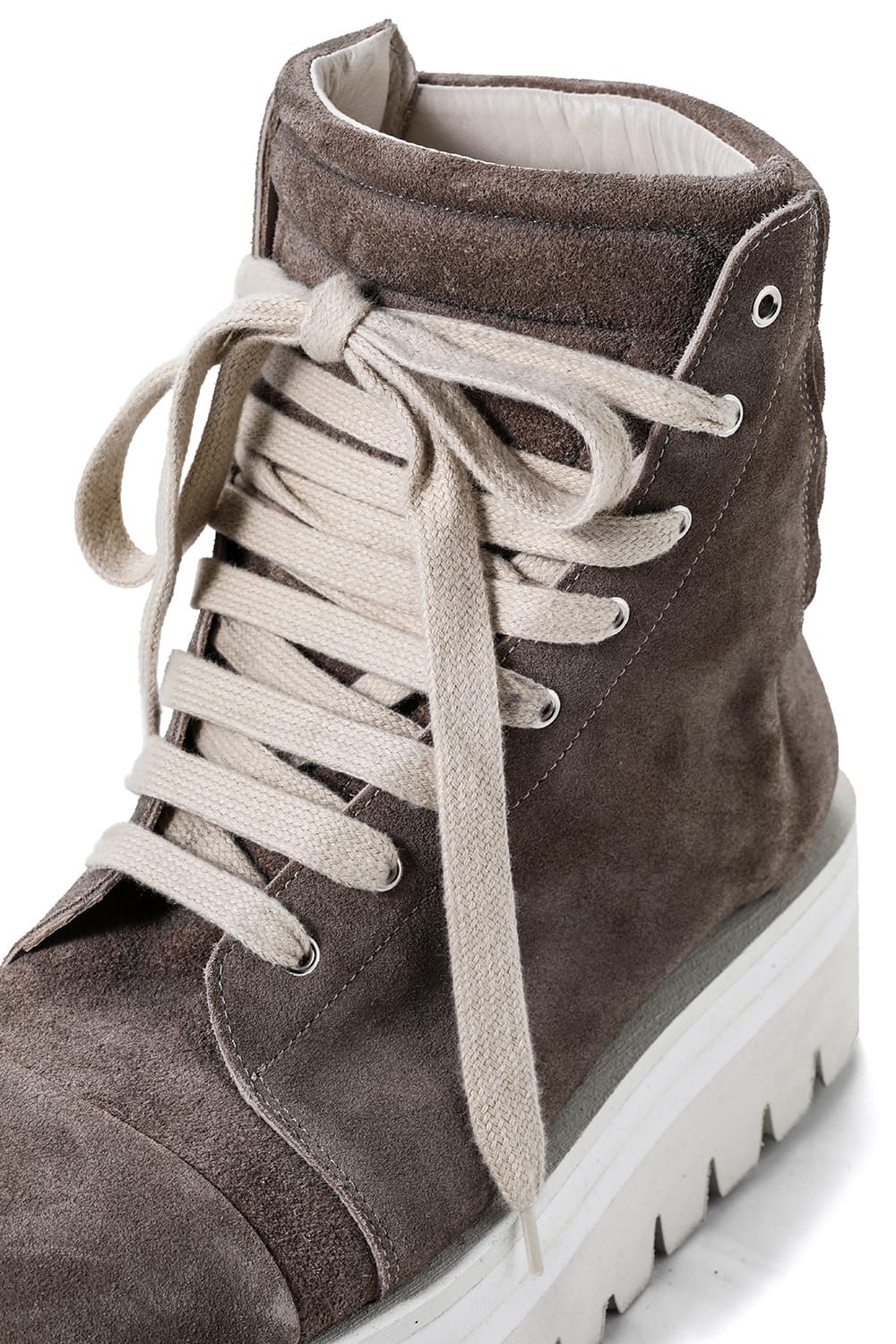 《2027SS先行予約分》 Fat Laces Leather Sneaker Boots "All Black / Black × White / Brown × White"  / ファットレースレザースニーカーブーツ"オールブラック / ブラック×ホワイト /ブラウン×ホワイト"