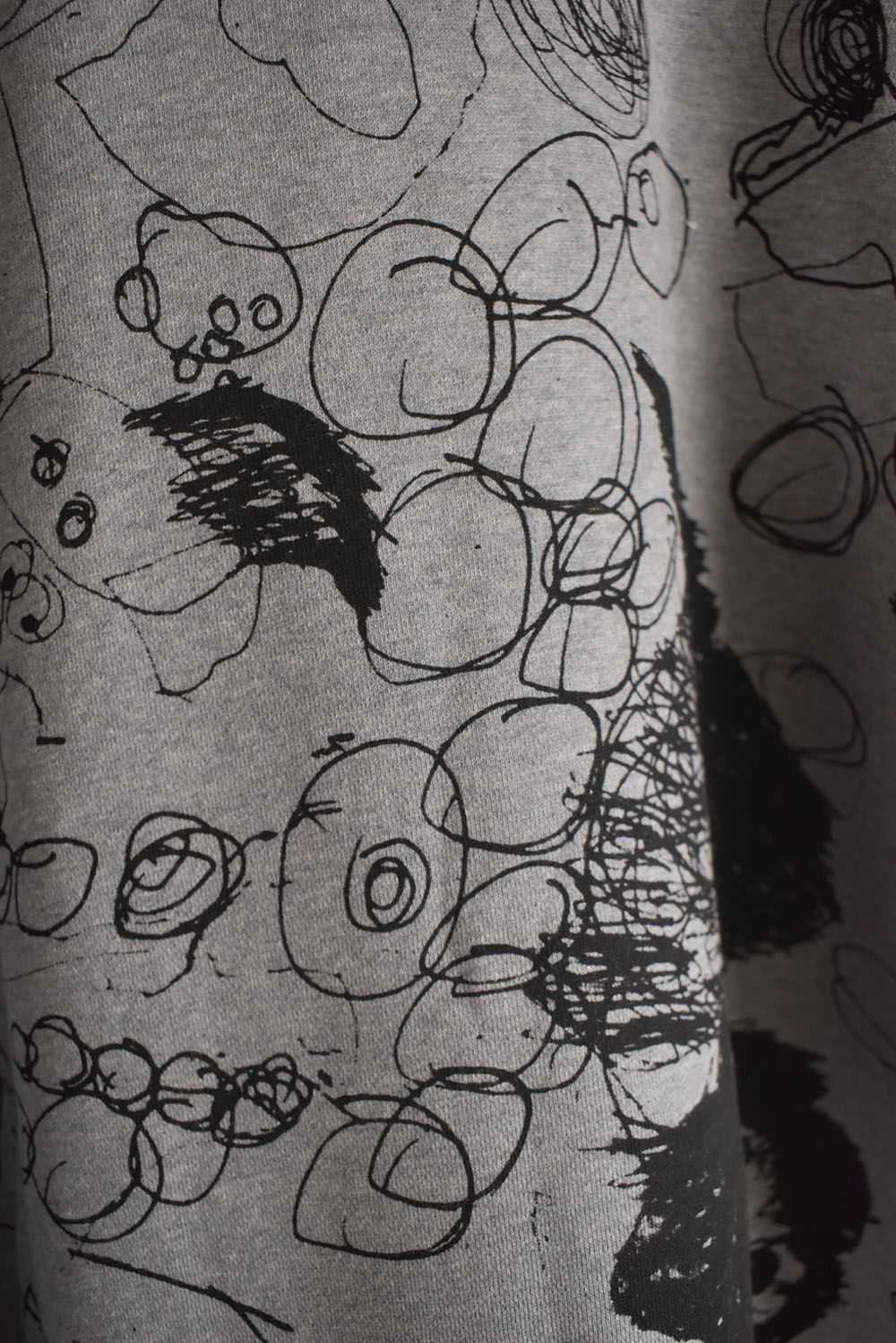 Sweat Oversize Print Pullover"Grey" / スウェットオーバープリントプルオーバー"グレー"