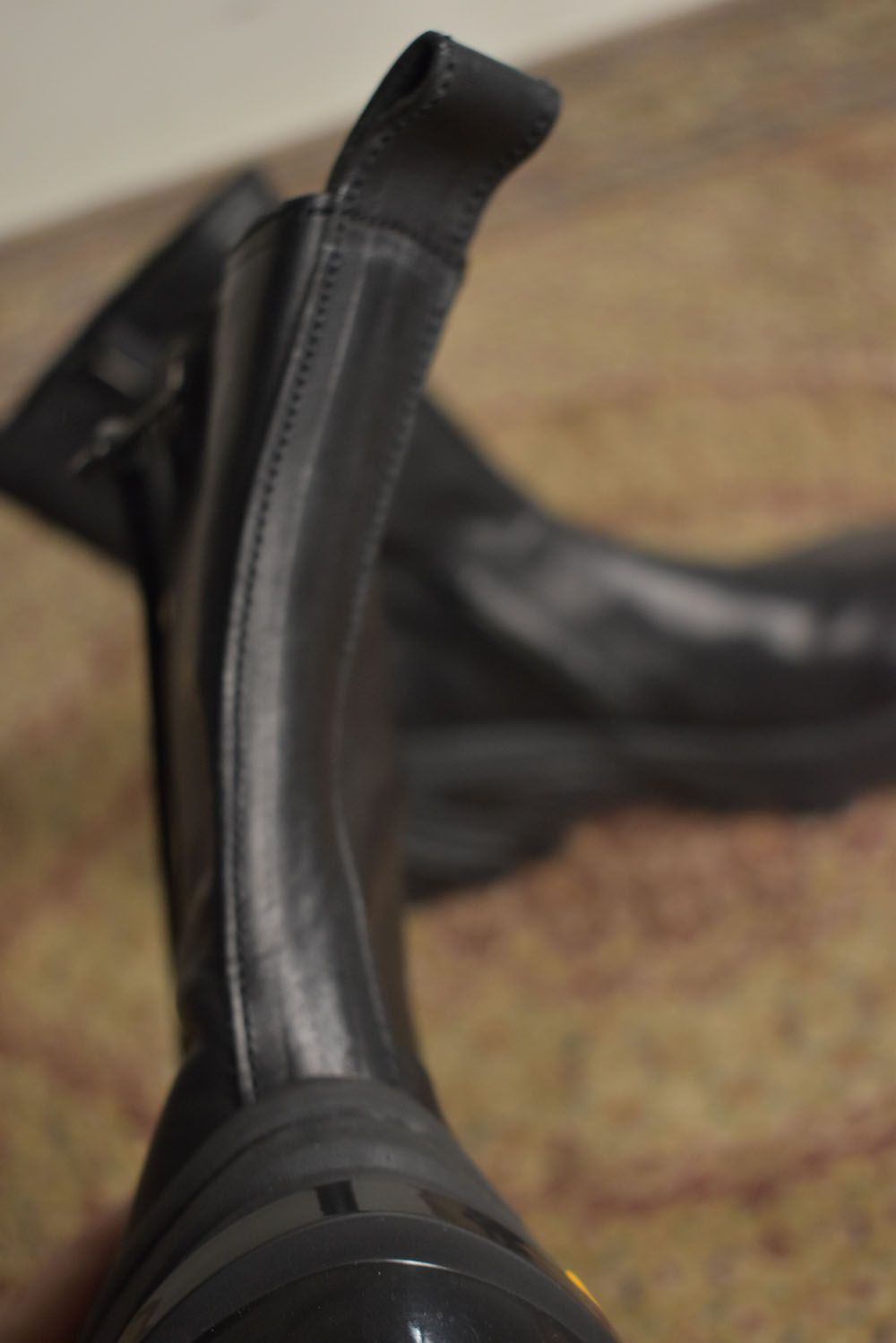 Over Lock Side Zip Boots_Maryam Horse Front "Black" / オーバーロックサイドジップブーツ マリアムホースフロント"ブラック"