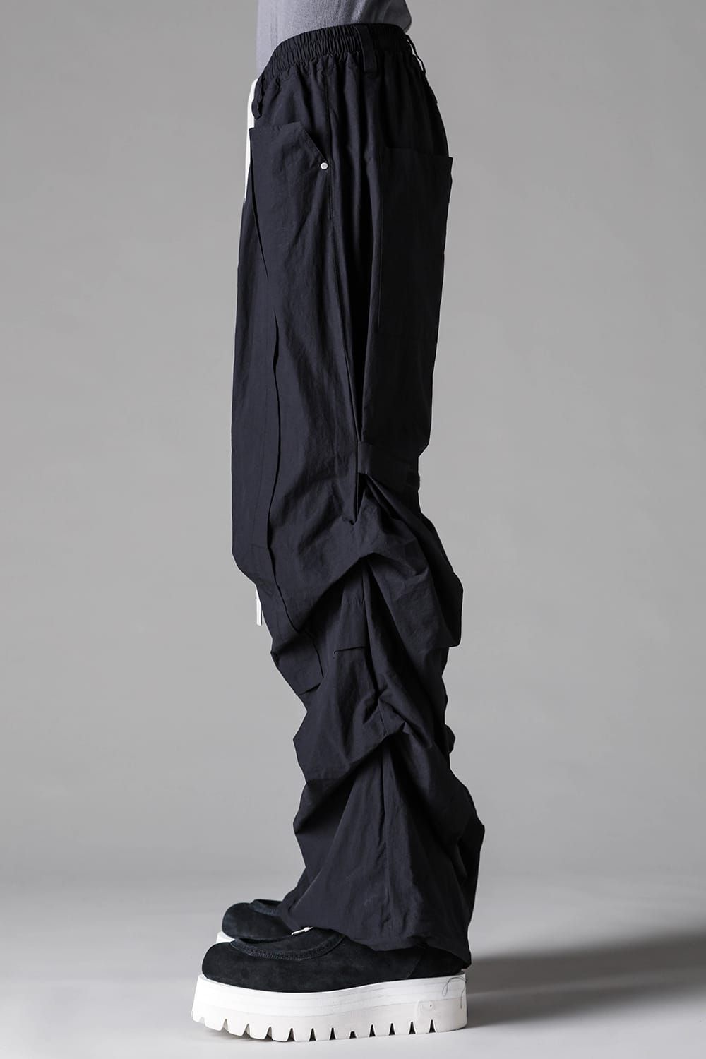 《2027SS先行予約》Tuck Wide Pants "Black / L.Grey" / タックワイドパンツ"ブラック/ライトグレー"