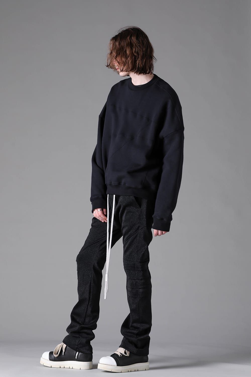《2026AW先行予約》Panelled Over Size Pullover"Black / D.Grey" / パネルオーバーサイズプルオーバー"ブラック/ダークグレー"