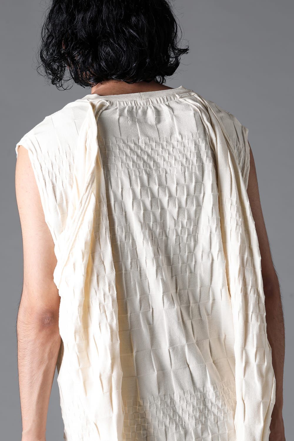 《2026SS先行予約》Gradient Plaid Pattern Shiva Long Sleeve Tee "Black / Cream" / グラデーションチェックパターンシヴァロングスリーブ"ブラック/クリーム"