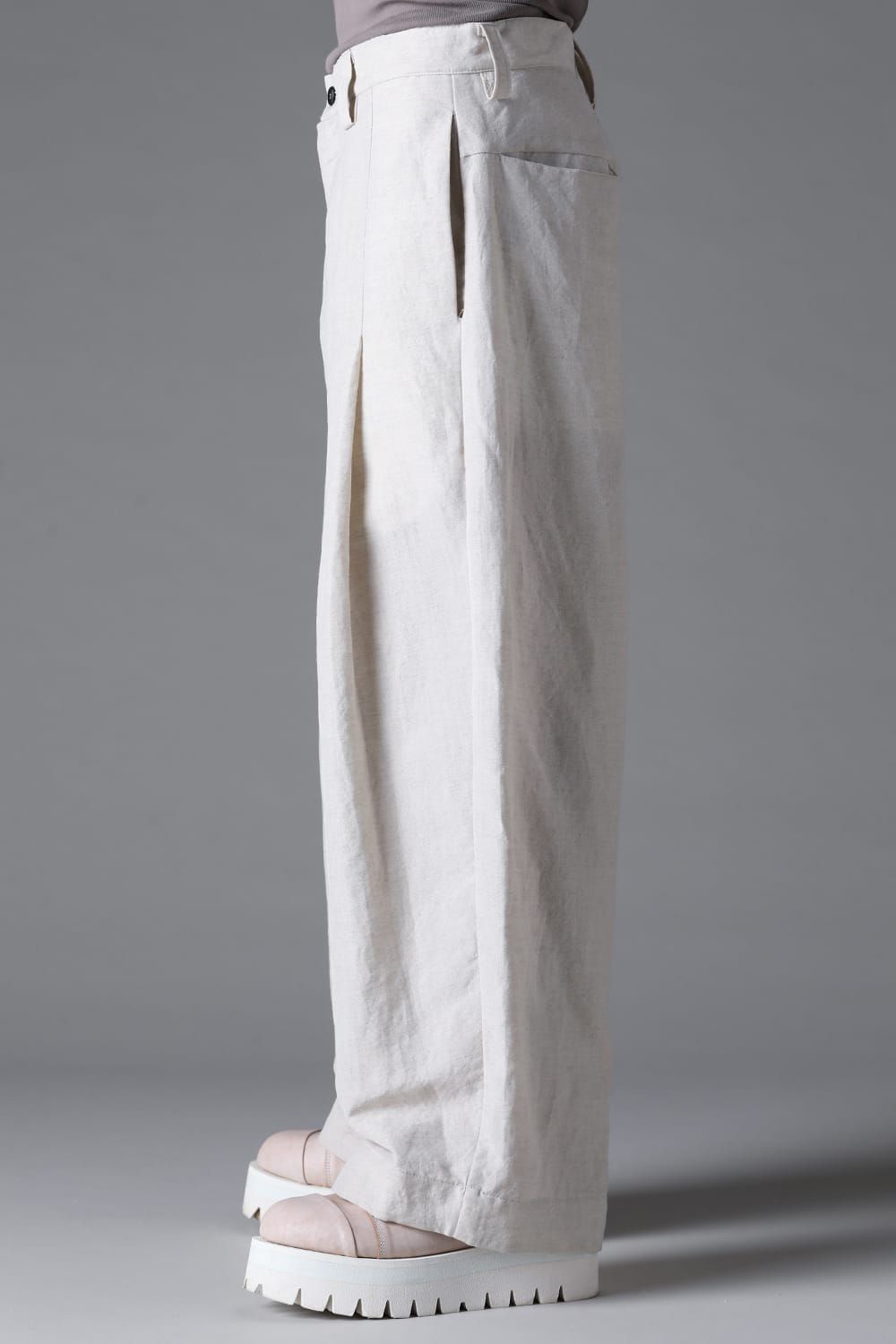 《2026SS先行予約》Tuck Wide Pants"Black / Stone /Khaki /D.Grey / ST×GY" / タックワイドパンツ"ブラック/ストーン/カーキ/ダークグレー/ストライプ×ダークグレー"