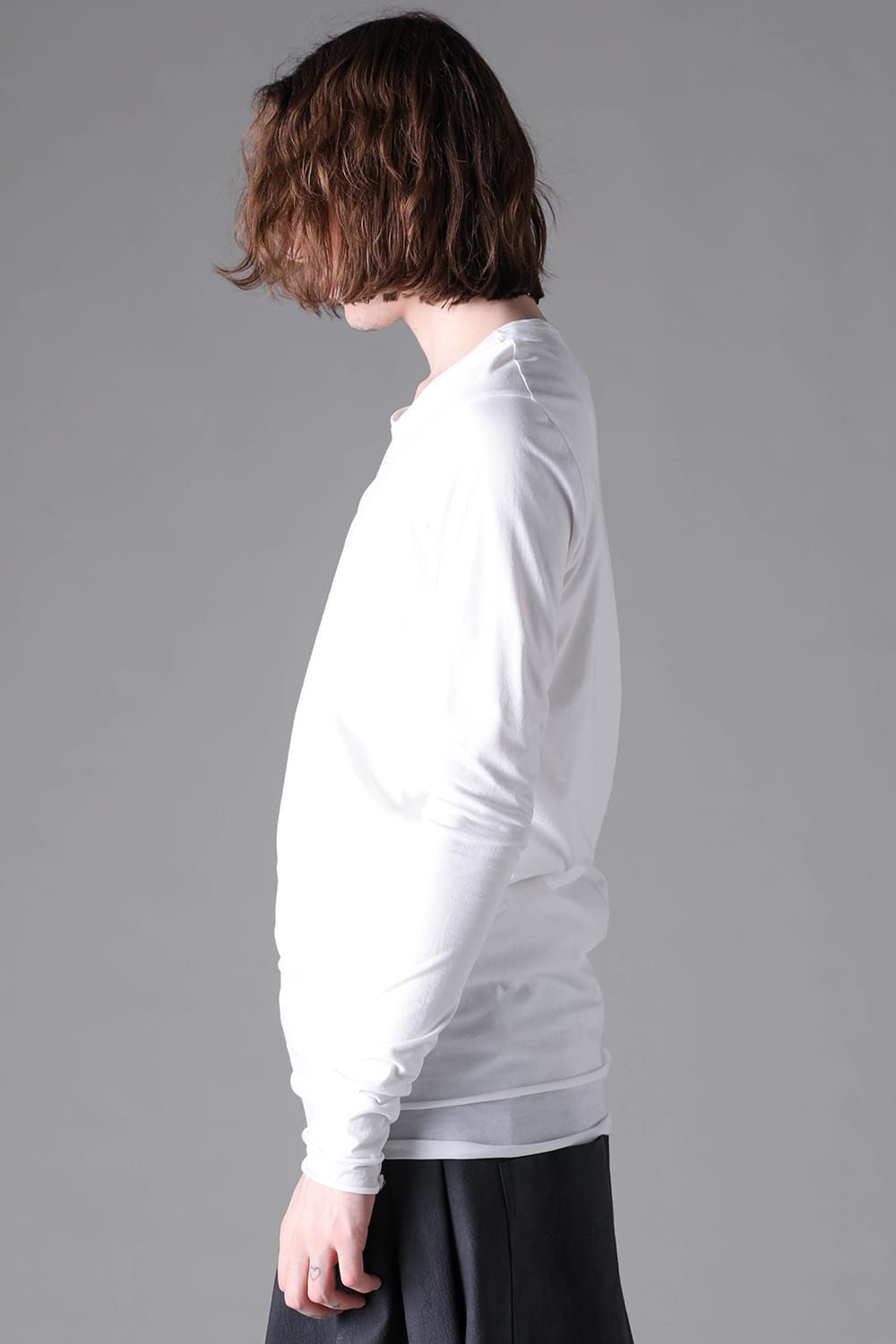 《2026AW先行予約》Layerd Crew Neck Long Sleeve"Black / Mustard yellow /Grey /White" / レイヤードクルーネックロングスリーブ"ブラック/マスタードイエロー/グレー/ホワイト"