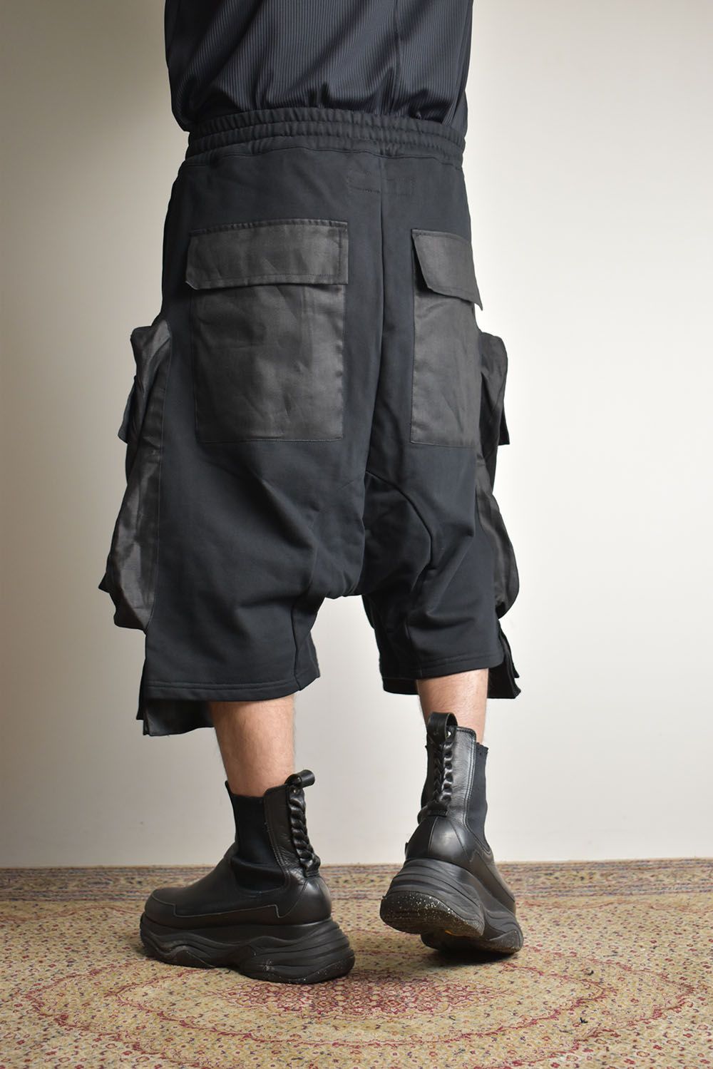 Combi Srouel Sweat Shorts"Black" / コンビサルエルスウェットショーツ"ブラック"