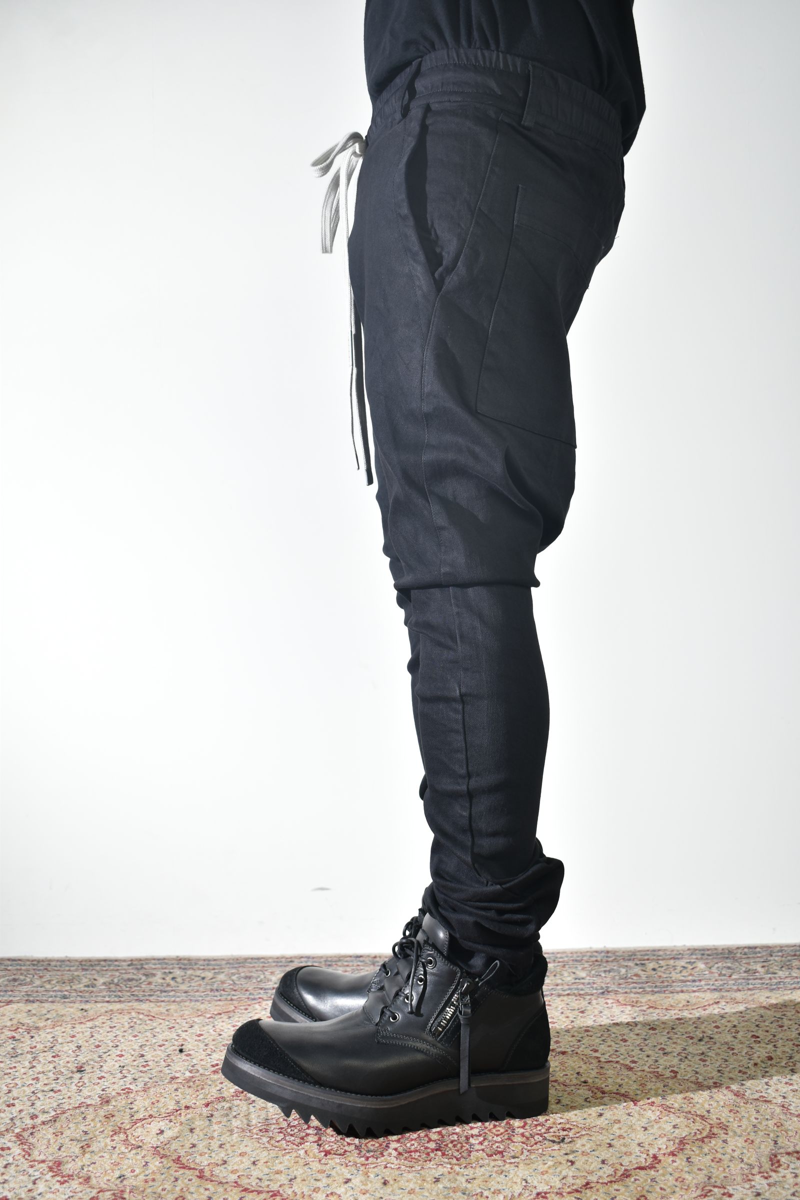 Stretch Denim Sarouel Skinny"Black" / ストレッチデニムサルエルスキニー"ブラック"