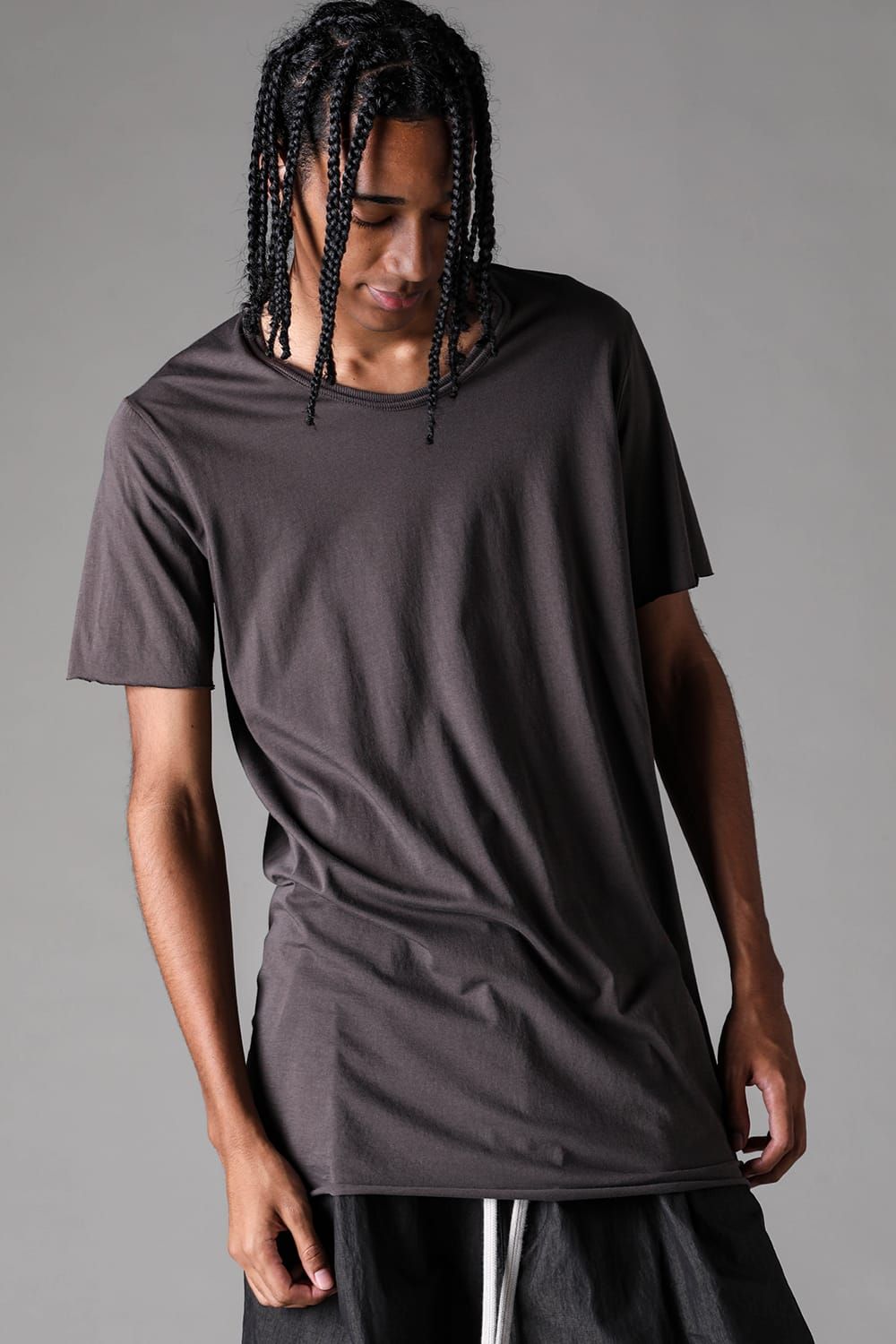 《2027SS先行予約》Albini Airy Crew Neck Tee"Black / Sage Green / Brown / L.Grey / White" /  アルビニエアリークルーネックTee"ブラック /セージグリーン /ブラウン /ライトグレー/ホワイト"