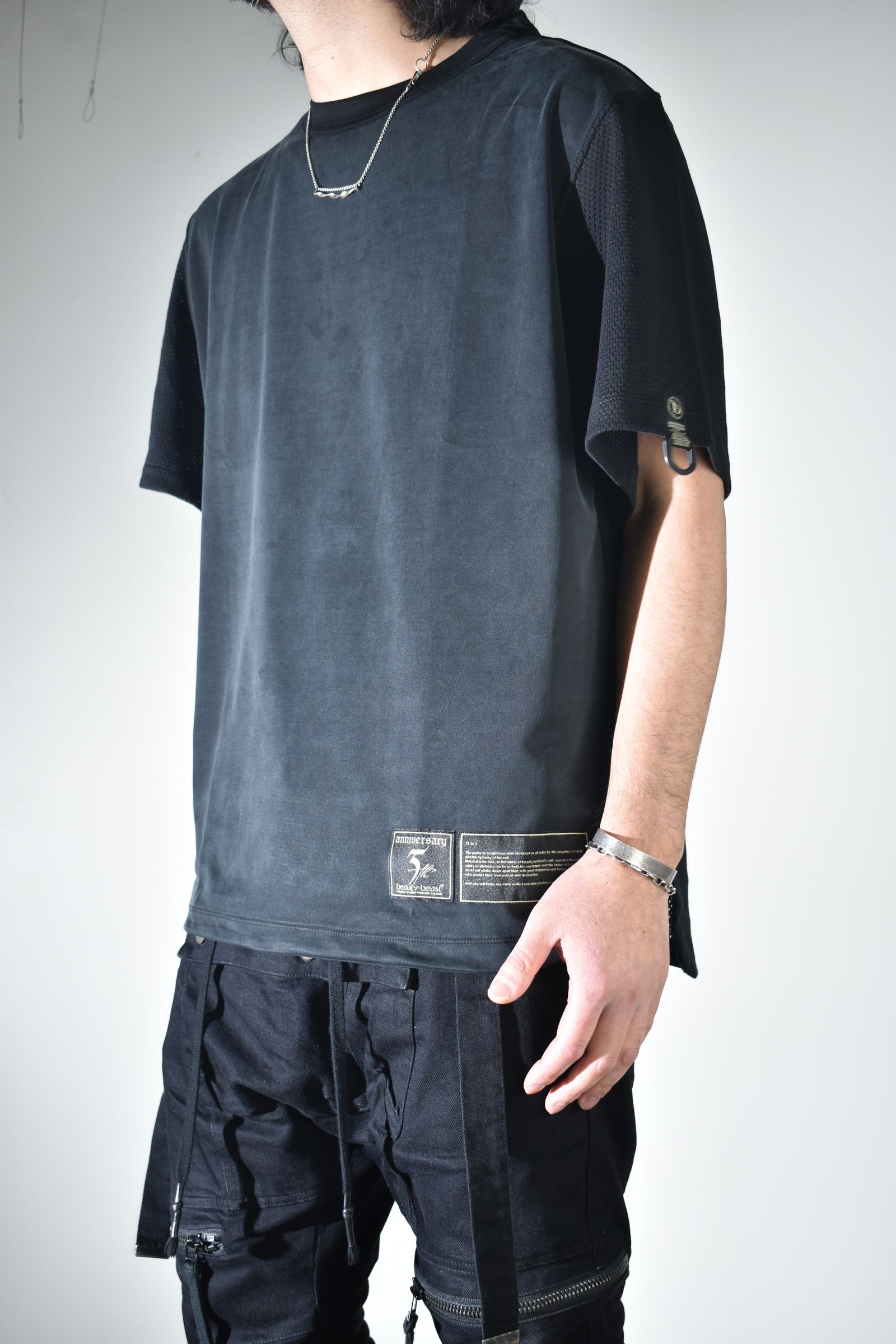 Suedy Short Sleeve Tee"Black" / スウェーディショートスリーブTee"ブラック"