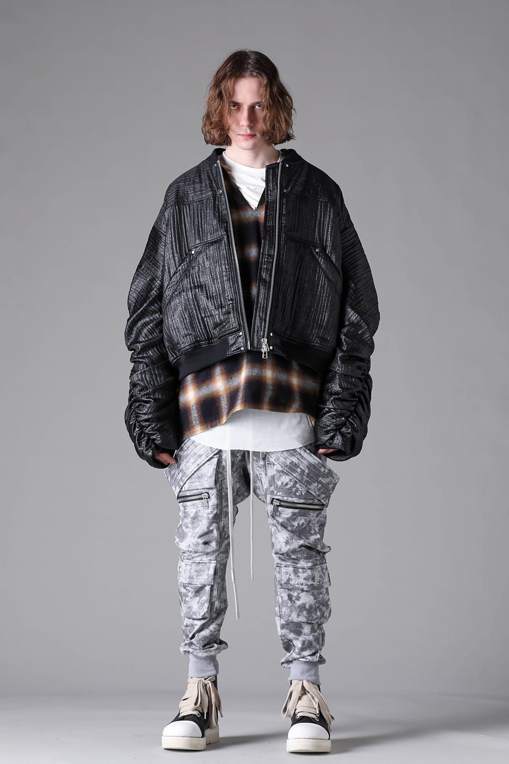 《2026AW先行予約》Sweat Belt Cargo Sarrouel Easy"L.Grey" / スウェットベルトカーゴサルエルイージー"ライトグレー"