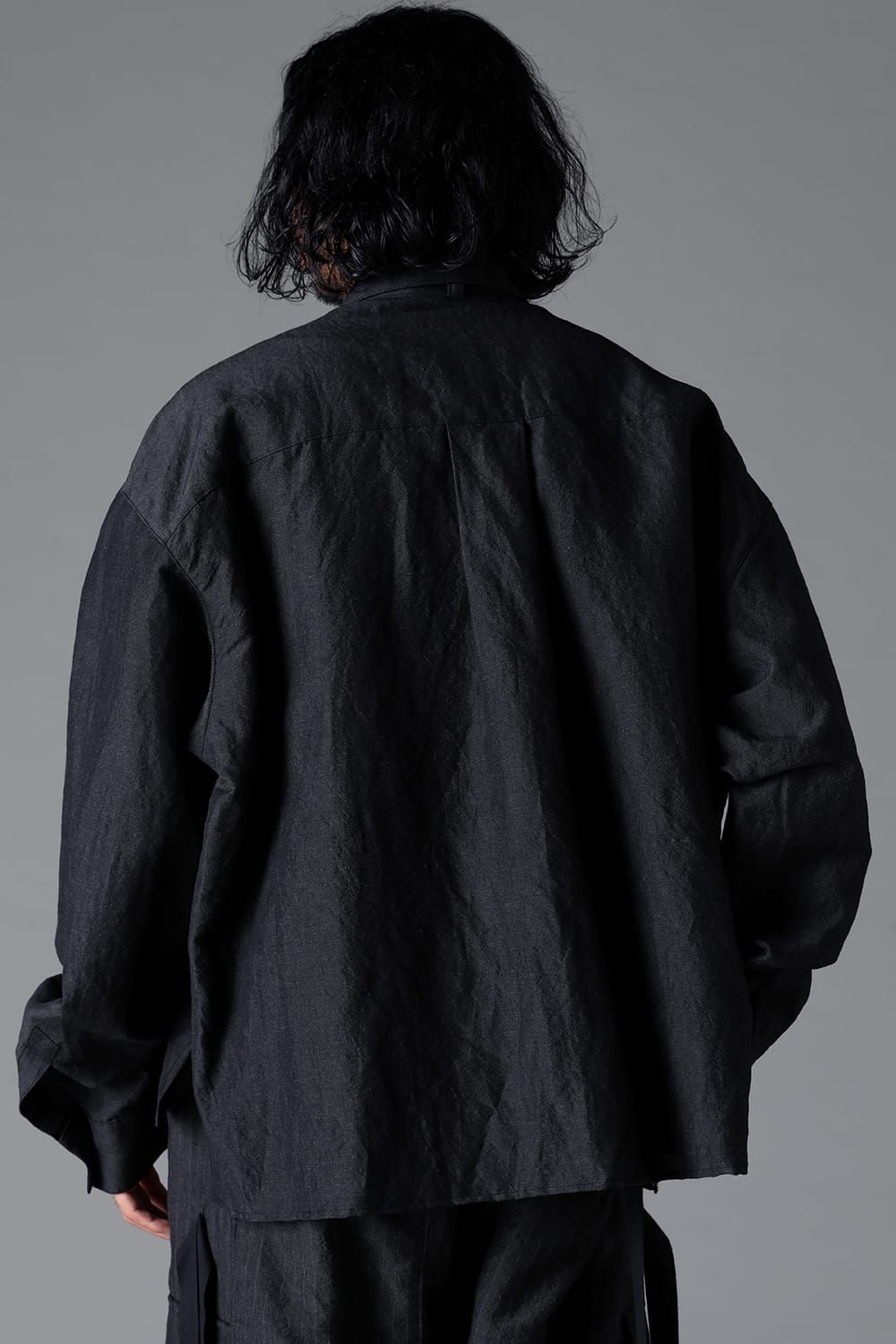 《2026SS先行予約》Wide Short Shirts"Black / Stone /Khaki /D.Grey / ST×GY" / ワイドショートシャツ"ブラック/ストーン/カーキ/ダークグレー/ストライプ×ダークグレー"