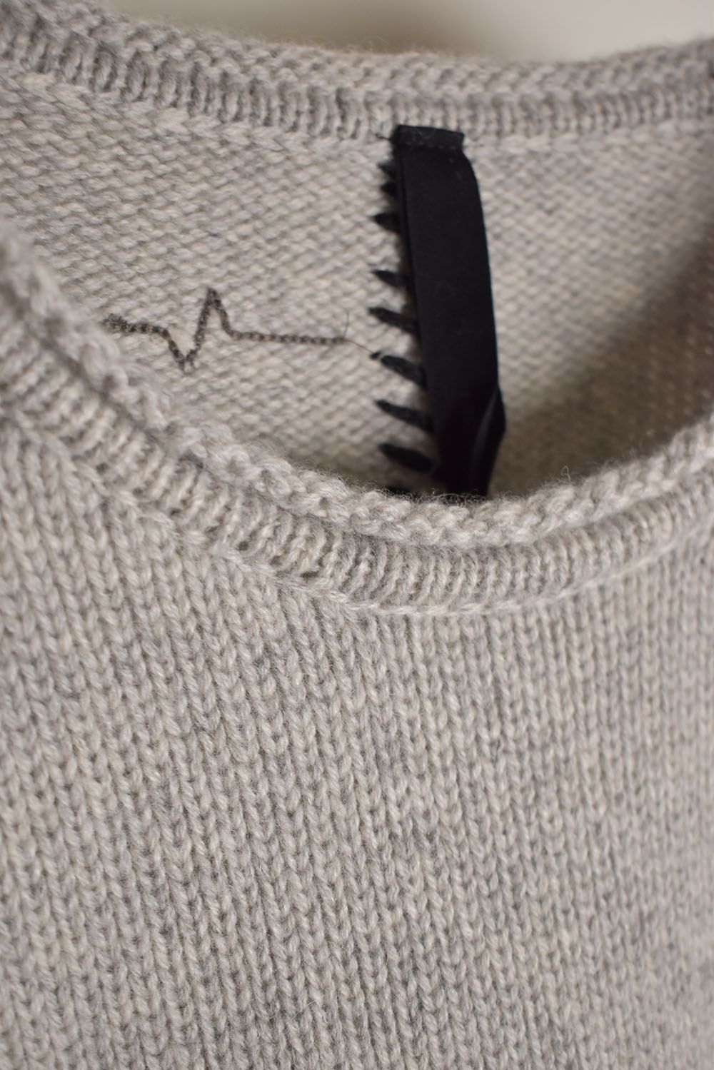 Over Lock Knit Pullover"Oyster Grey" / オーバーロックニットプルオーバー"オイスターグレー"