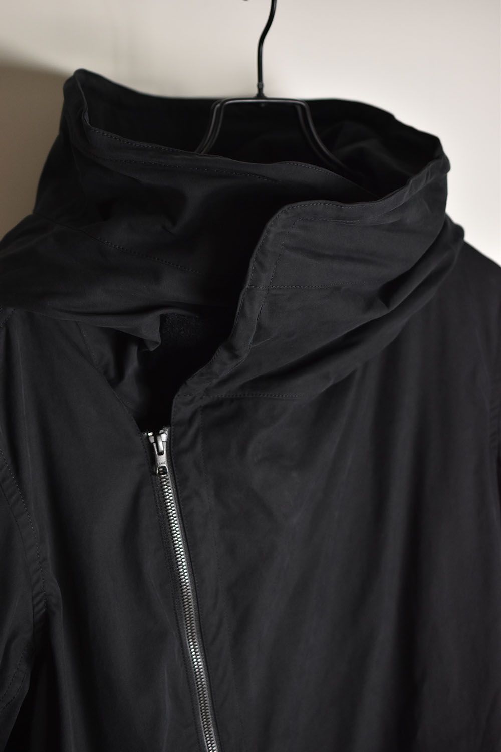 MULTI ZIP MILITARY HOODIE COAT - WITHOUT PATCHES"Black"/マルチジップミリタリーコート"ブラック"