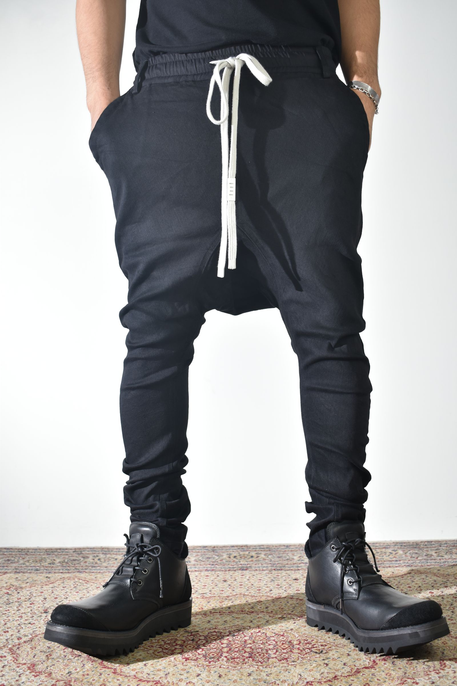 Stretch Denim Sarouel Skinny"Black" / ストレッチデニムサルエルスキニー"ブラック"